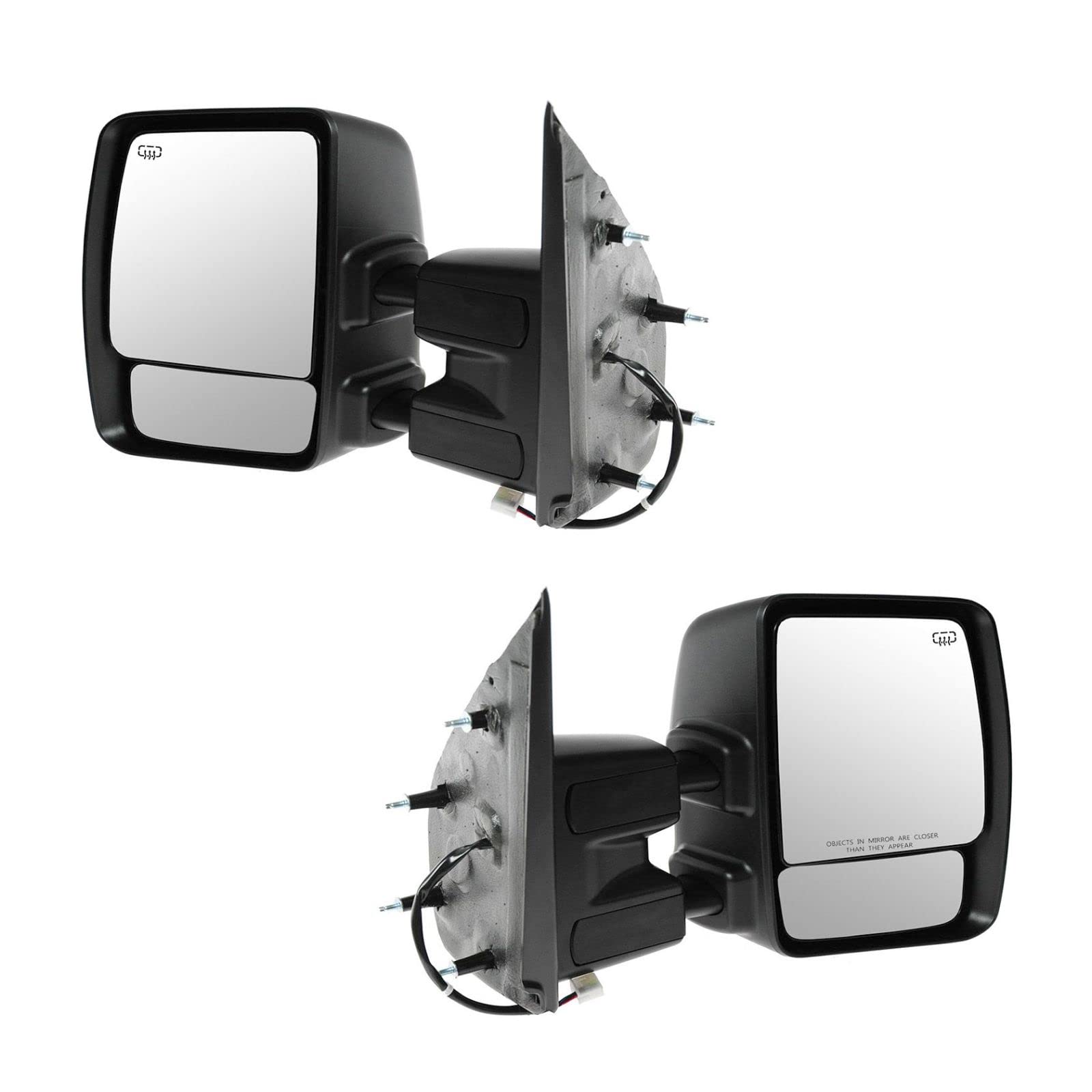 Heated Chrome Towing Mirror Pair for Chevy Silverado/GMC Sierra 1500 2500 3500 - Power Adjust, Left & Right Side - Perfect for Towing, Winter Driving & Off-Road Adventures