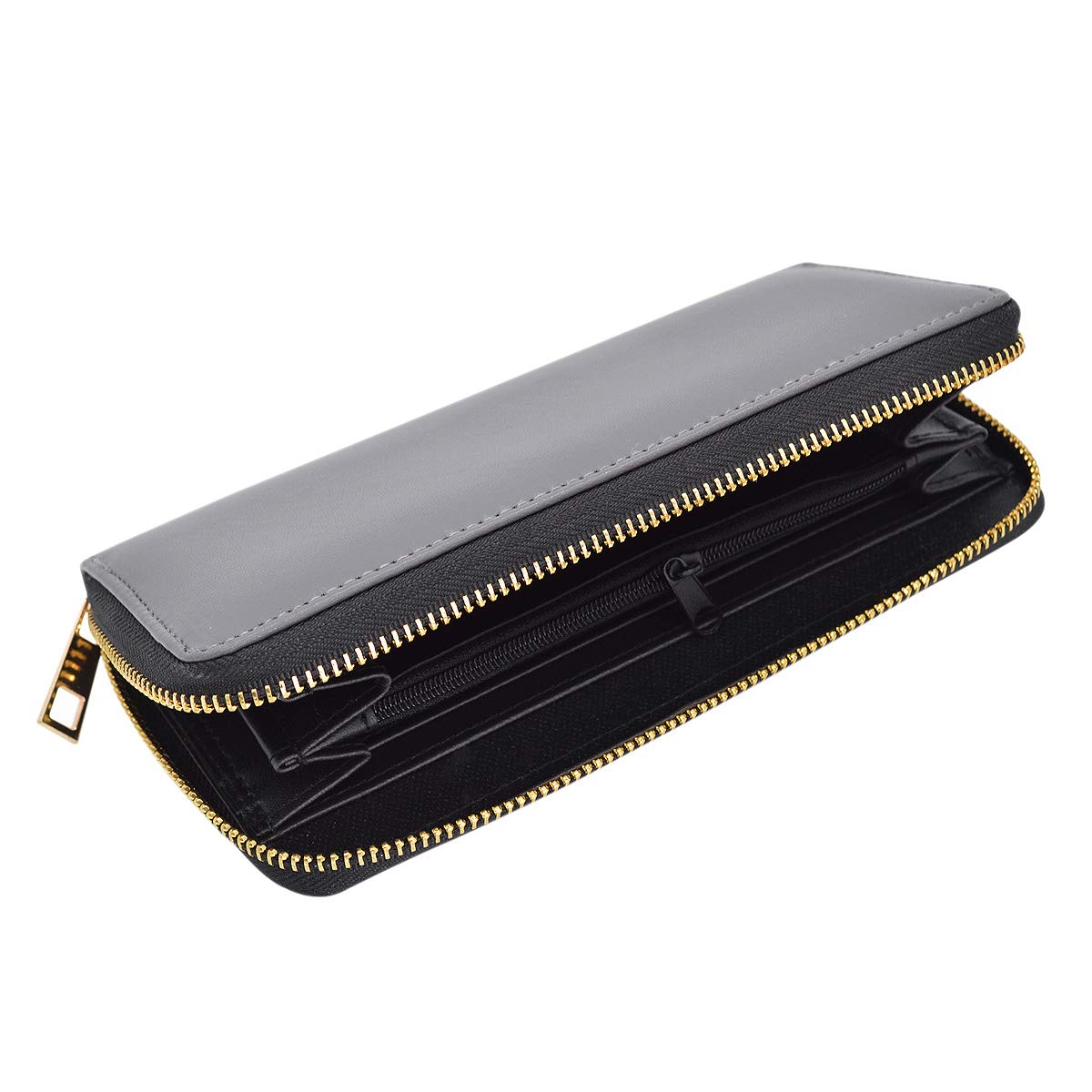 Premium Smooth Vegan Leather Zip Around Wallet for Women & Men - Slim RFID Blocking Bifold Wallet for Travel, Business & Everyday Use