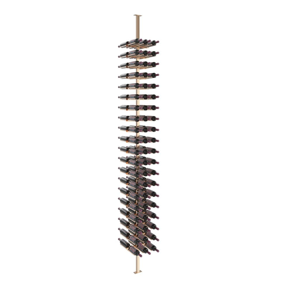 Vino Rails 120 Bottle Double Sided Floor to Ceiling Wine Rack Post Kit - Perfect for Home Cellar, Basement, or Restaurant Wine Storage Organization