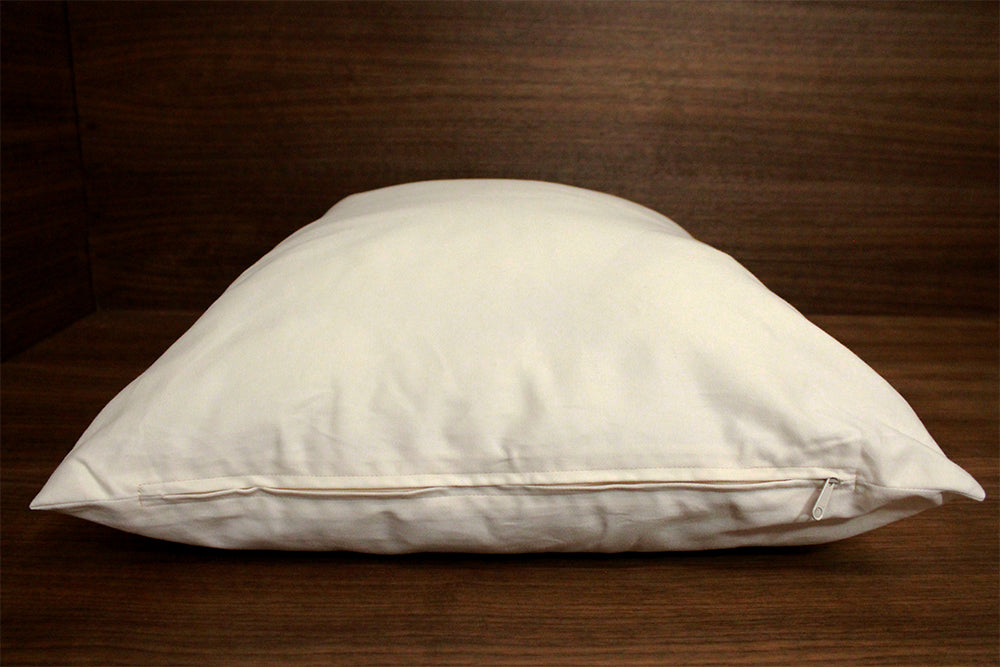 Organic Shredded Latex & Wool Pillow for Side Sleepers - Hypoallergenic, Breathable & Supportive Bed Pillow for Neck Pain Relief - Perfect for Home, Travel & Office Use
