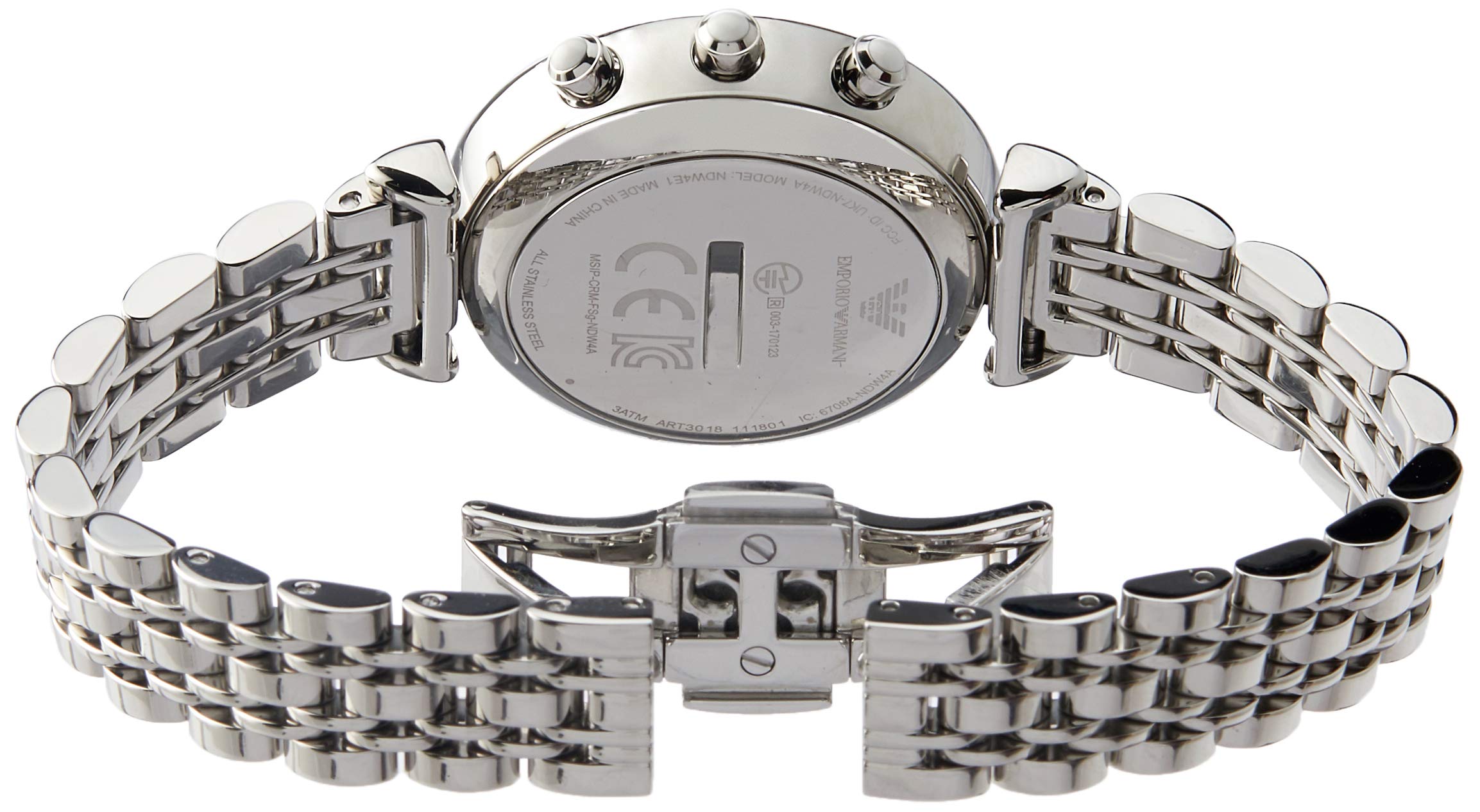 Emporio Armani Women's ART3018 Hybrid Smart Watch - Silver Stainless Steel, Analog Display, Quartz Movement | Perfect for Workouts, Office & Everyday Wear