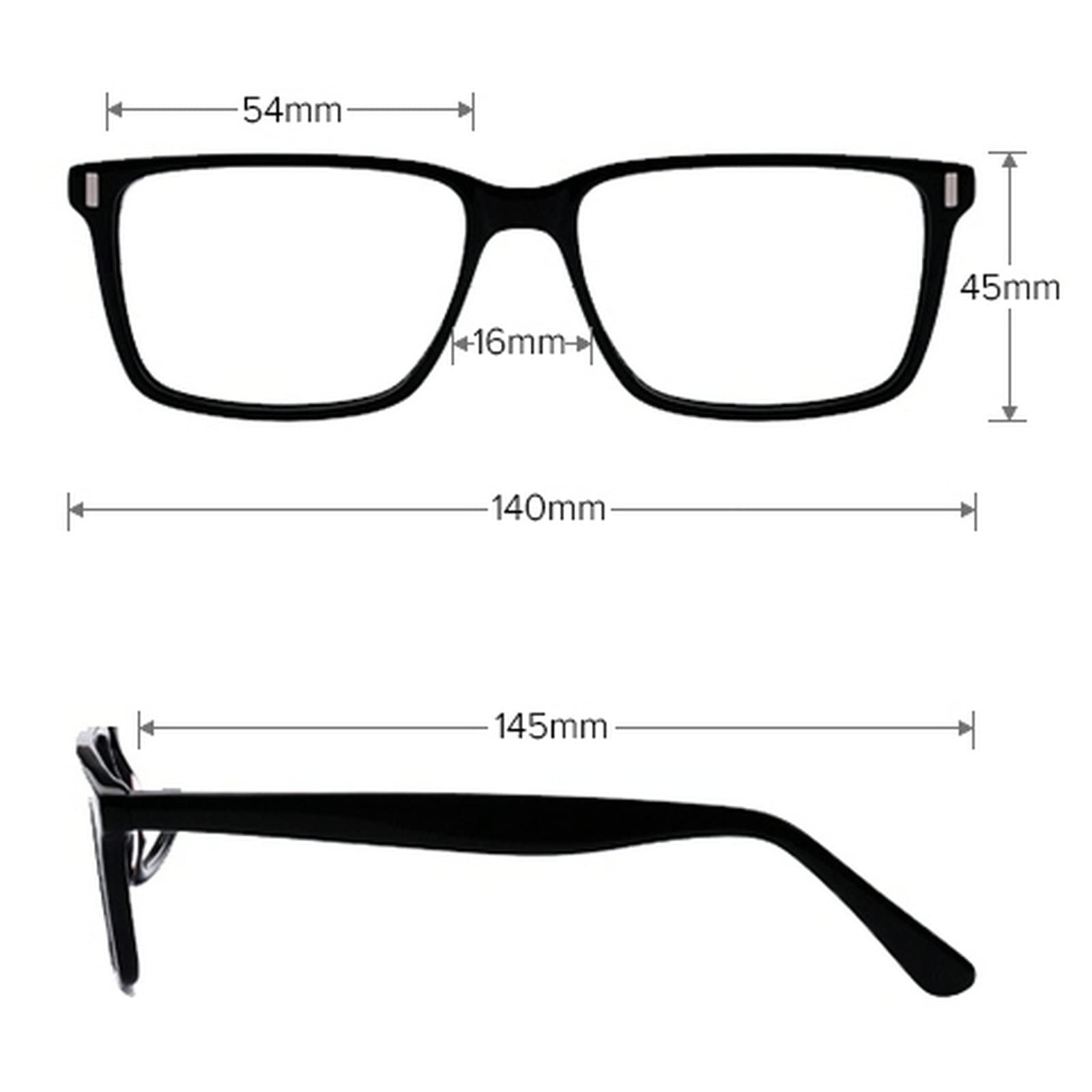 Square Gaming Computer Glasses for Men - Anti Blue Light Eyewear with Clear Optical Frame - Perfect for PC Gaming, Office Work & Screen Time Protection