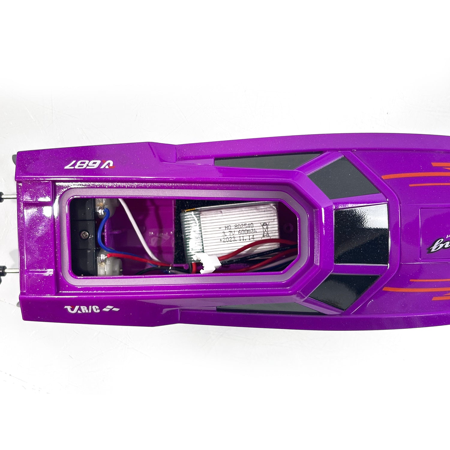 TOUCAN High Speed Electric RC Boat - Ready to Run (RTR) Radio Controlled Racing Ship for Kids & Adults - Durable Plastic Pool & Lake Toy for Outdoor Water Play - Painted & Assembled for Immediate Fun
