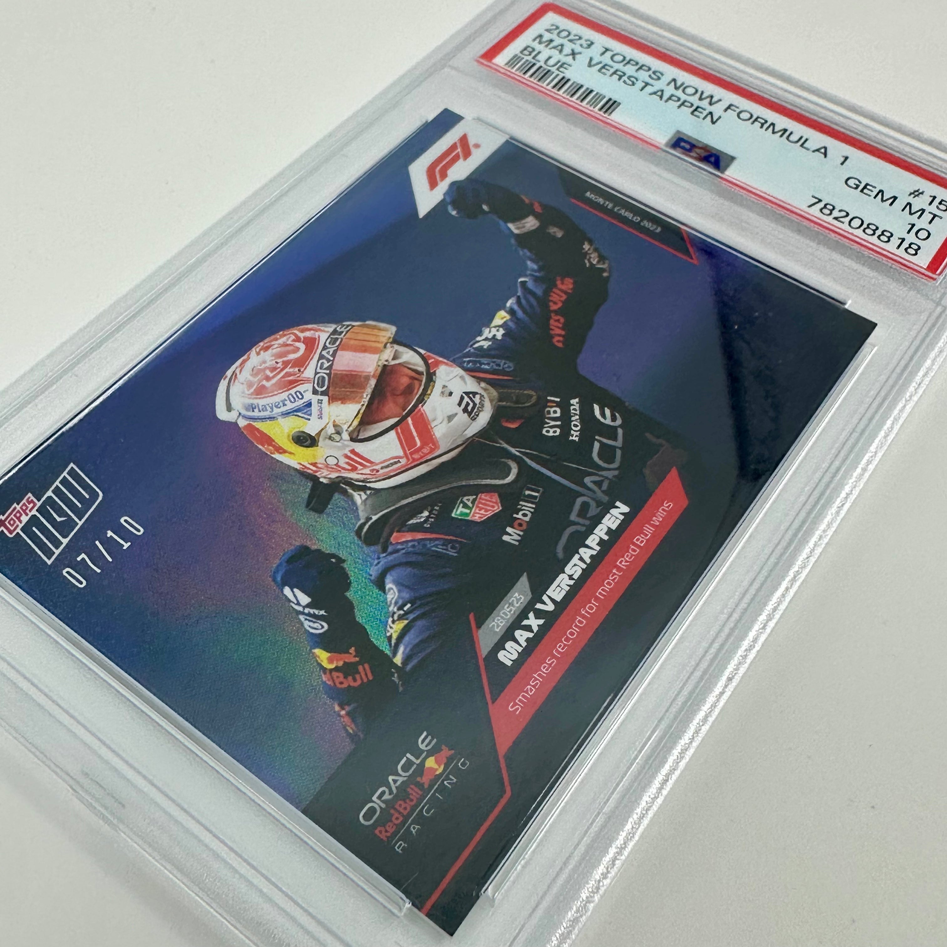 PSA 10 Graded 2007/10 Max Verstappen #15 Blue Racing Card - Perfect for Collectors, Sports Memorabilia Fans & Formula 1 Enthusiasts