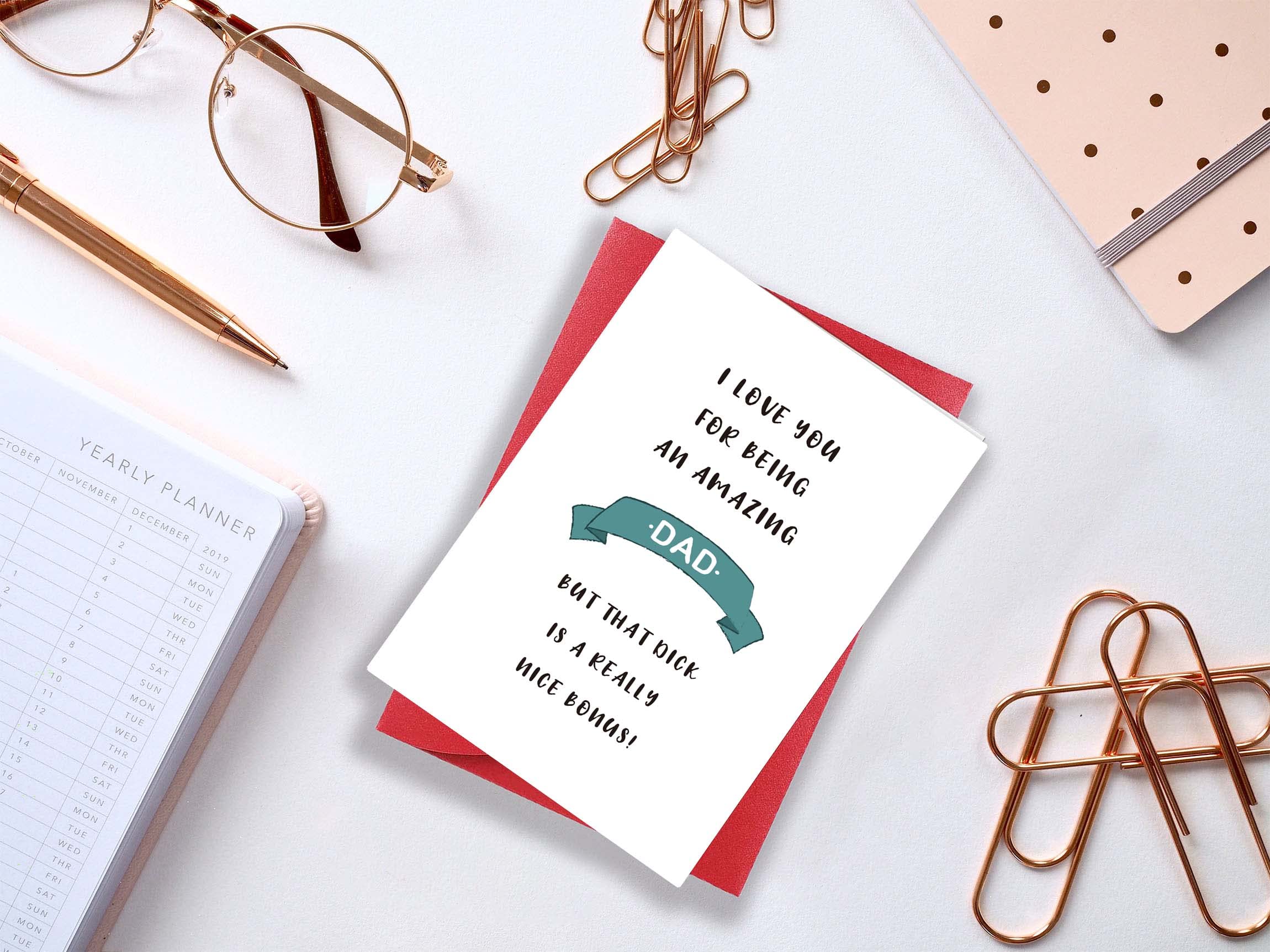 Funny Father's Day Card for Husband - Unique Bonus Dad Birthday Card - Cute & Heartwarming Greeting Card for Stepdad - Perfect Gift for Anniversary, Valentine's Day & Special Occasions