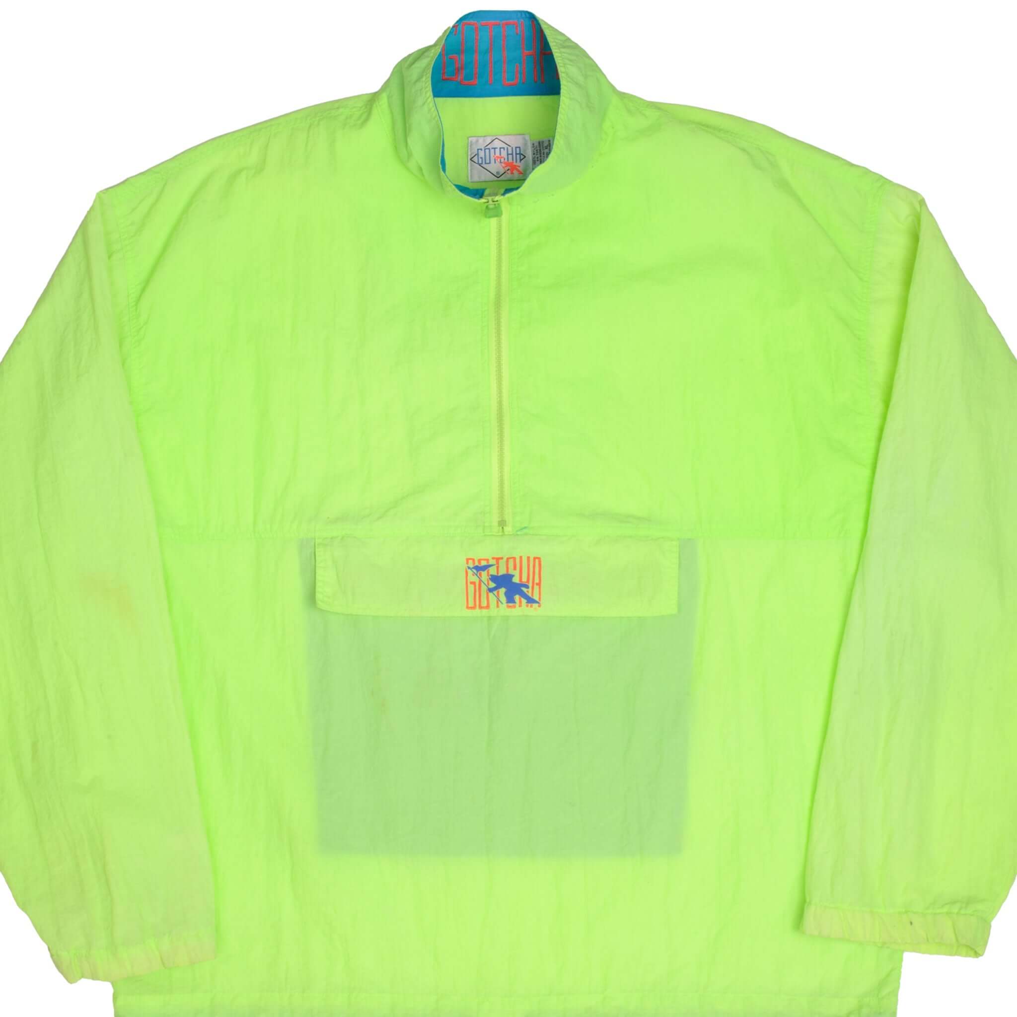 Vintage Gotcha Surf Shell Pullover Jacket 1990s Size XL - Retro Beachwear for Surfing, Skateboarding & Casual Street Style