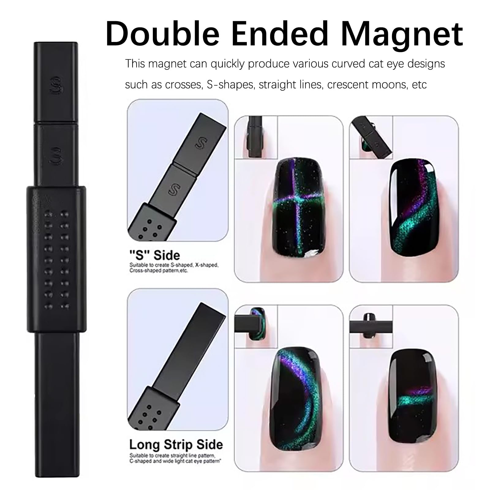 38Pcs Magnetic Cat Eye Gel Nail Polish Set with Magnet Sticks - 3D Nail Art Design Tools & Accessories for Salon, Home Manicure, Party Nails, and Professional Nail Artists