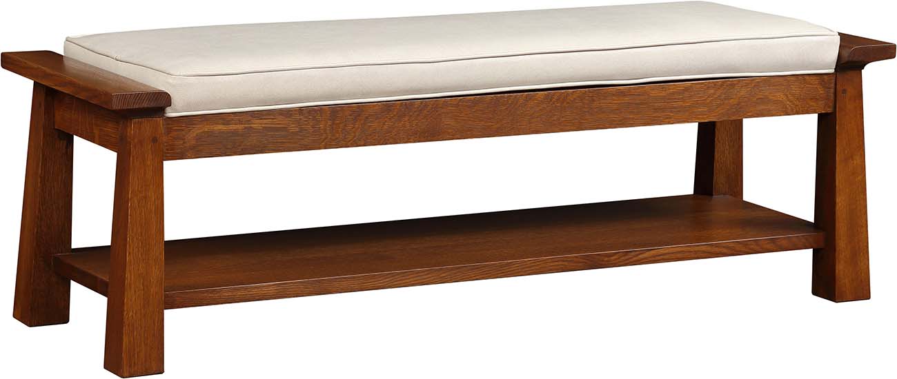 Park Slope Bench - Modern Outdoor Wooden Bench for Garden, Patio & Backyard - Durable & Weather-Resistant Seating Solution