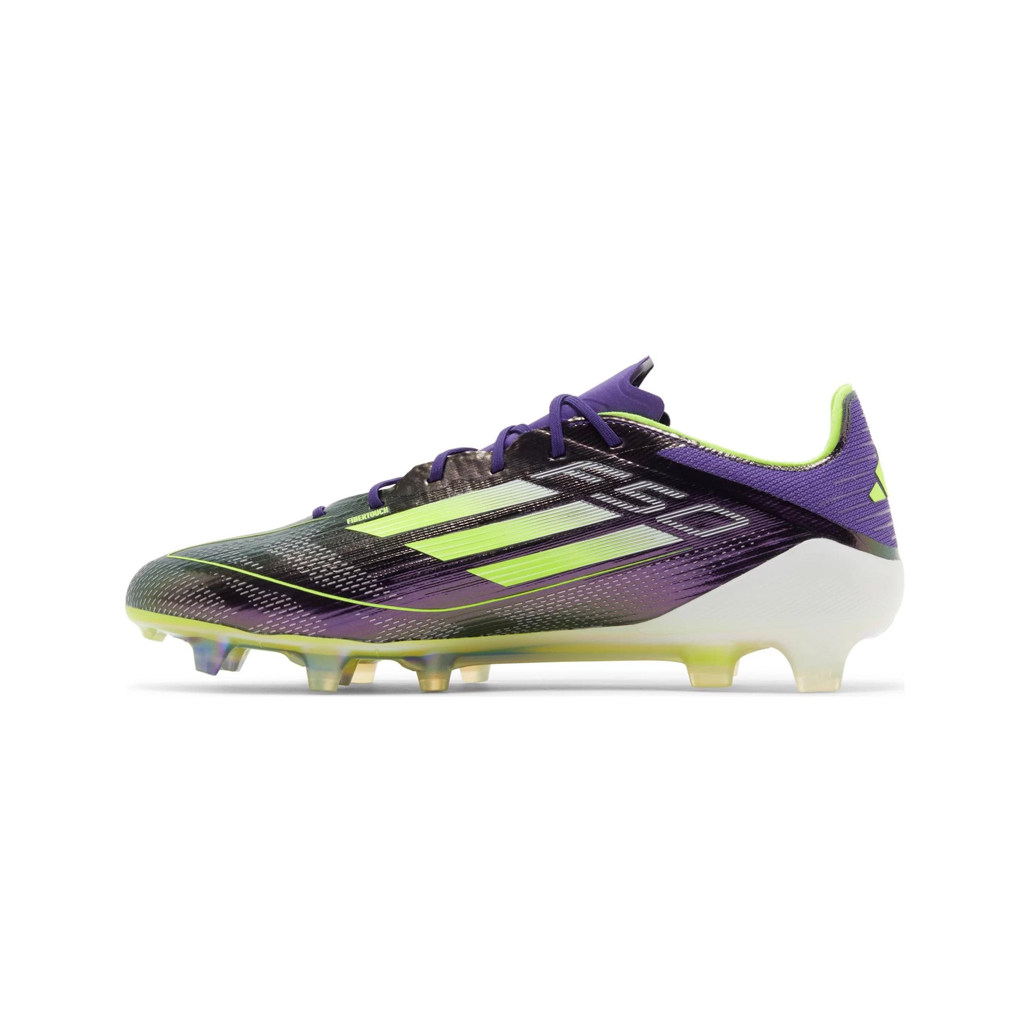 Adidas F50 Elite Fast Reborn FG Soccer Cleats - Purple Lucid Lemon (2024) | Lightweight Football Boots for Speed & Performance | Perfect for Turf Matches & Training Sessions