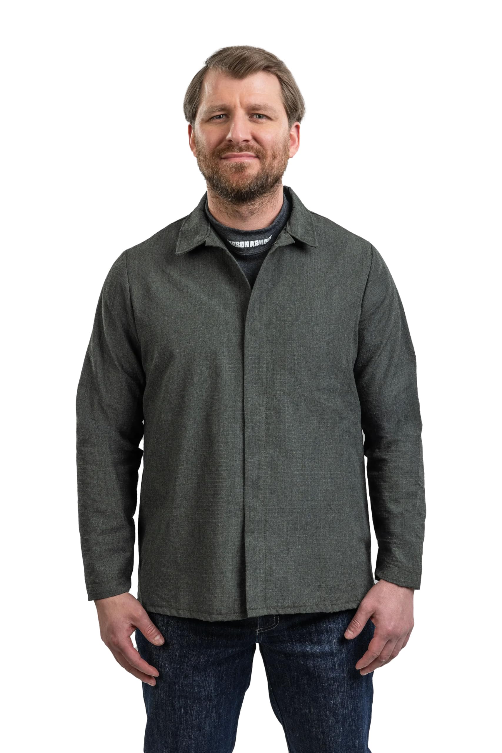 NATIONAL SAFETY APPAREL CARBON ARMOUR Safety Jacket - High Visibility Workwear (2XL) - Ideal for Construction, Road Work & Industrial Safety Protection