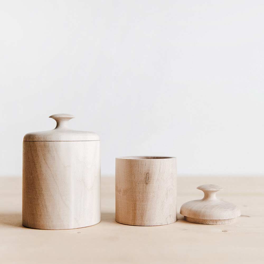 Handmade Small Walnut Wood Lidded Pot with Carved Design - Perfect for Tea Storage, Spice Jar, or Decorative Home Kitchen Use