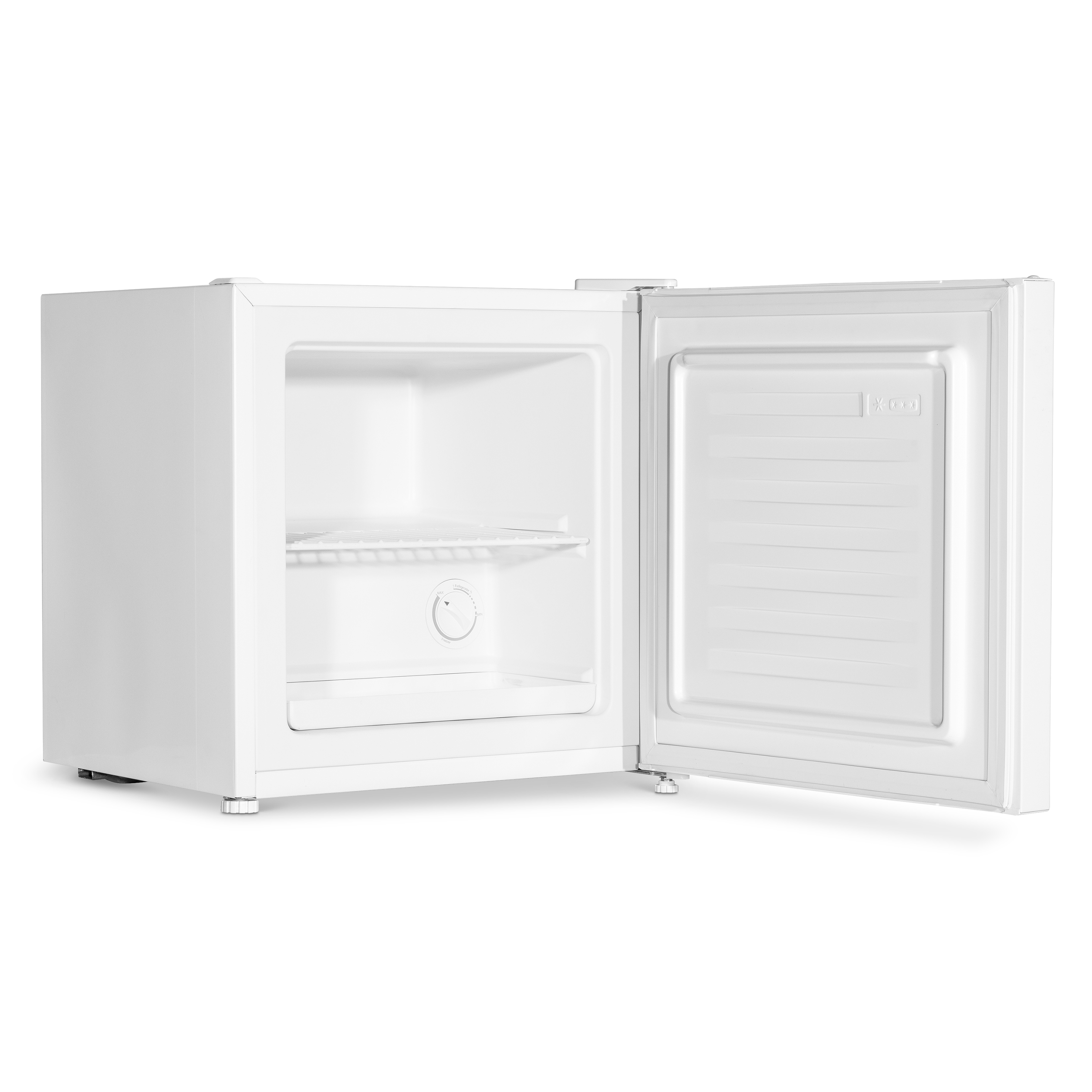 Baridi 31L Mini Tabletop Fridge Freezer with Reversible Door - Compact White Refrigerator for Bedroom, Office, Dorm & Small Spaces - Perfect for Drinks, Snacks & Skincare Storage