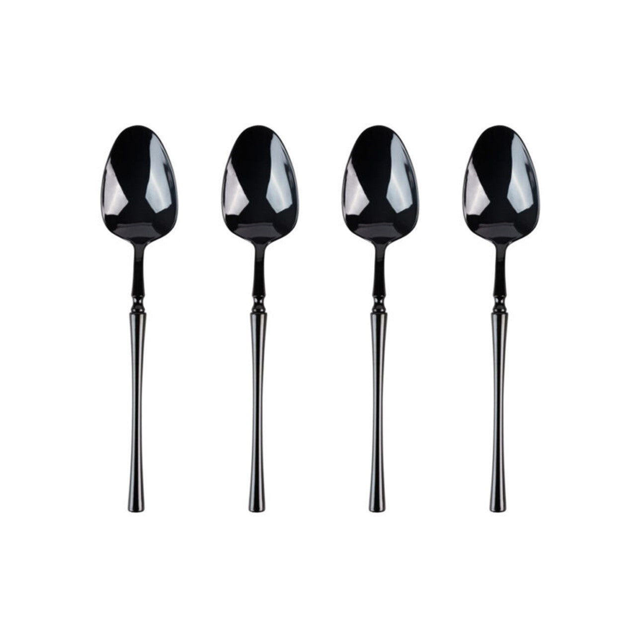 Premium Infinity Collection Black Flatware Set - 32-Piece Stainless Steel Cutlery for Dining, Parties & Home Entertaining