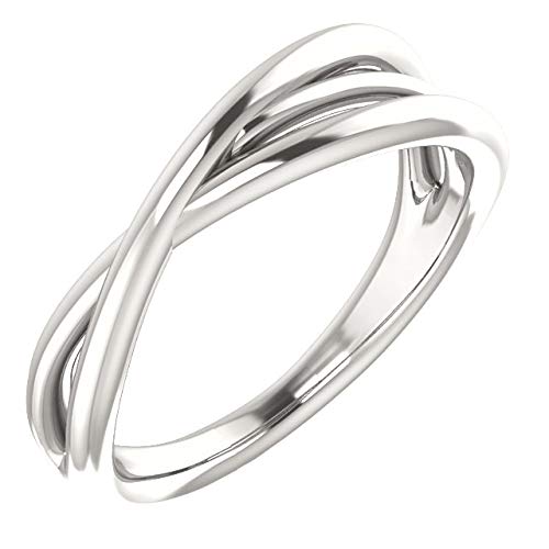 Elegant Sterling Silver Criss-Cross Ring for Women - Dainty Stackable Jewelry Gift for Anniversary, Valentine's Day - Perfect for Layering & Everyday Wear