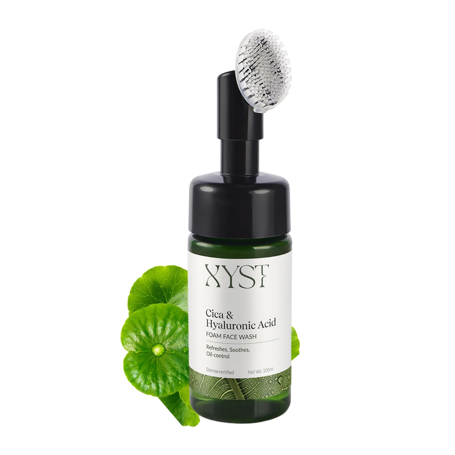 XYST Gentle Hydrating Face Wash with Built-in Brush - 100ml Hyaluronic Acid Cleanser for Acne-Prone Skin | Dermatologist Certified for Men & Women | All Skin Types | Perfect for Daily Skincare & Travel