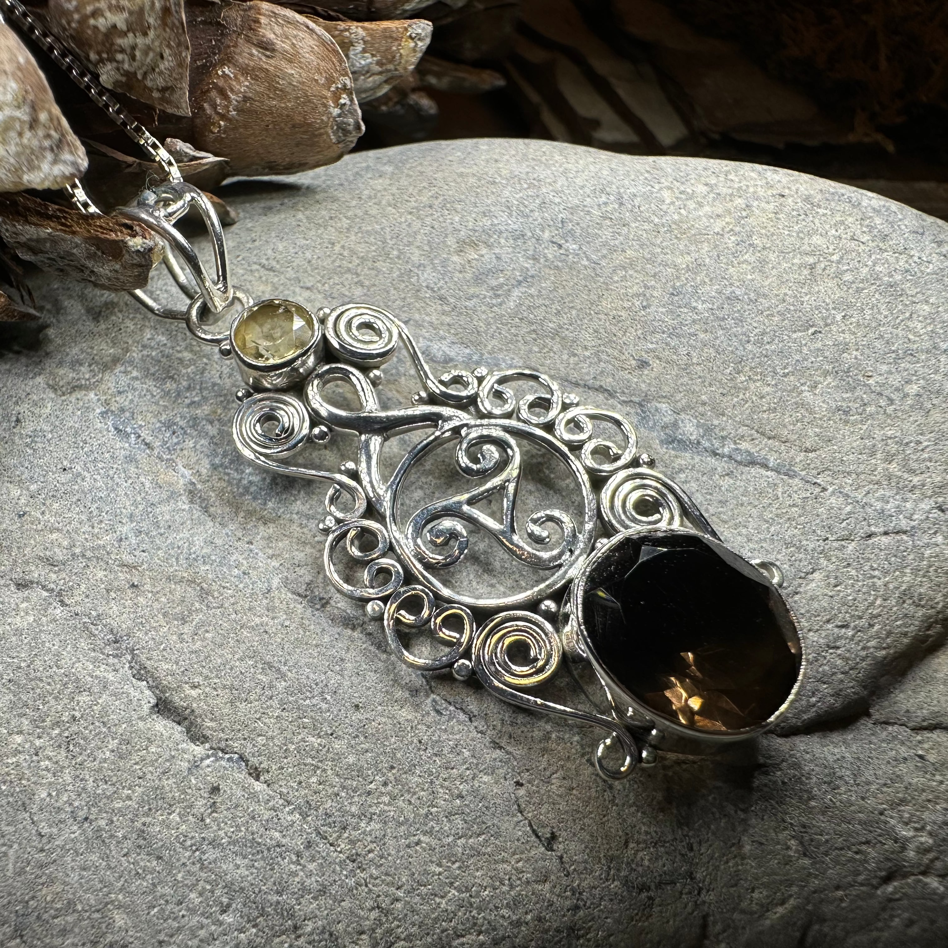 Celtic Spiral Necklace for Women - Rhyanna Vintage Irish Jewelry - Perfect for St. Patrick's Day, Weddings & Boho Fashion