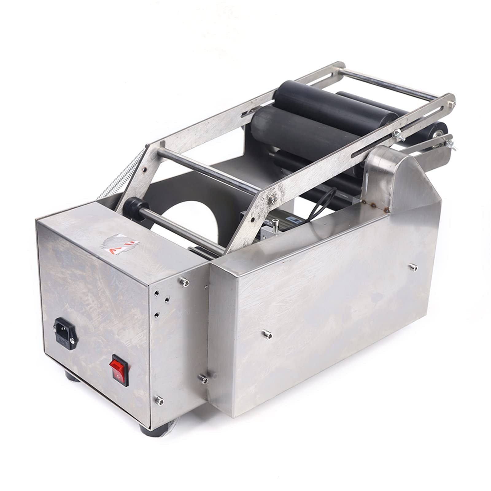 TBVECHI Round Bottle Labeling Machine - Automatic Label Maker & Coding Machine for Bottles, Jars & Containers - Perfect for Home Brewing, Cosmetics & Food Packaging