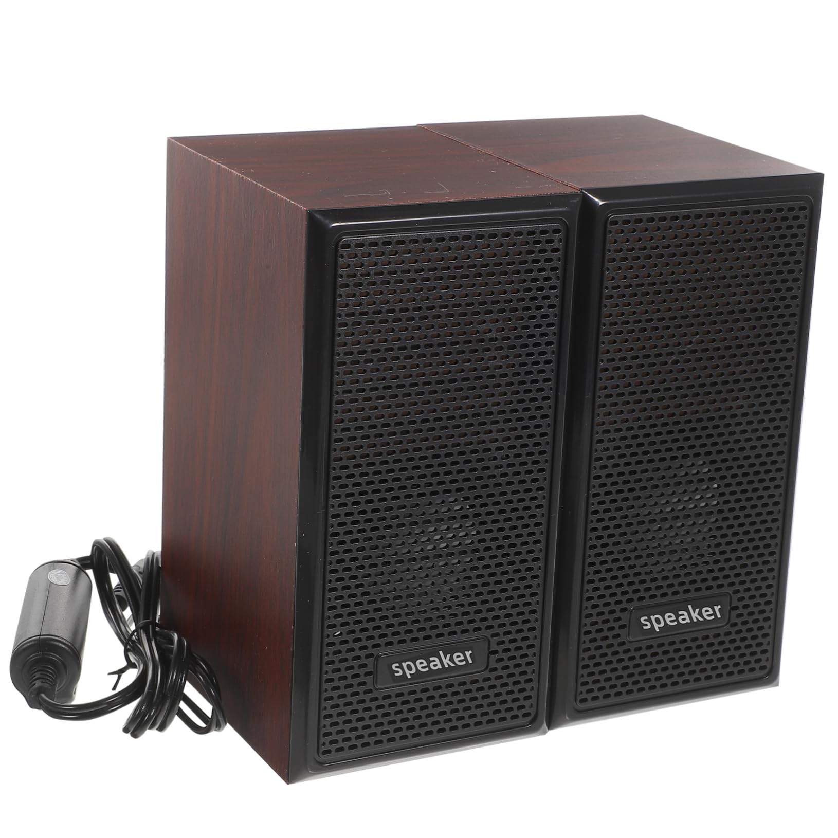 Veemoon Wooden PC Speakers for Desktop & Laptop - Compact 2-Piece Set for Enhanced Sound Quality | Perfect for Home Office, Gaming, and Multimedia Use