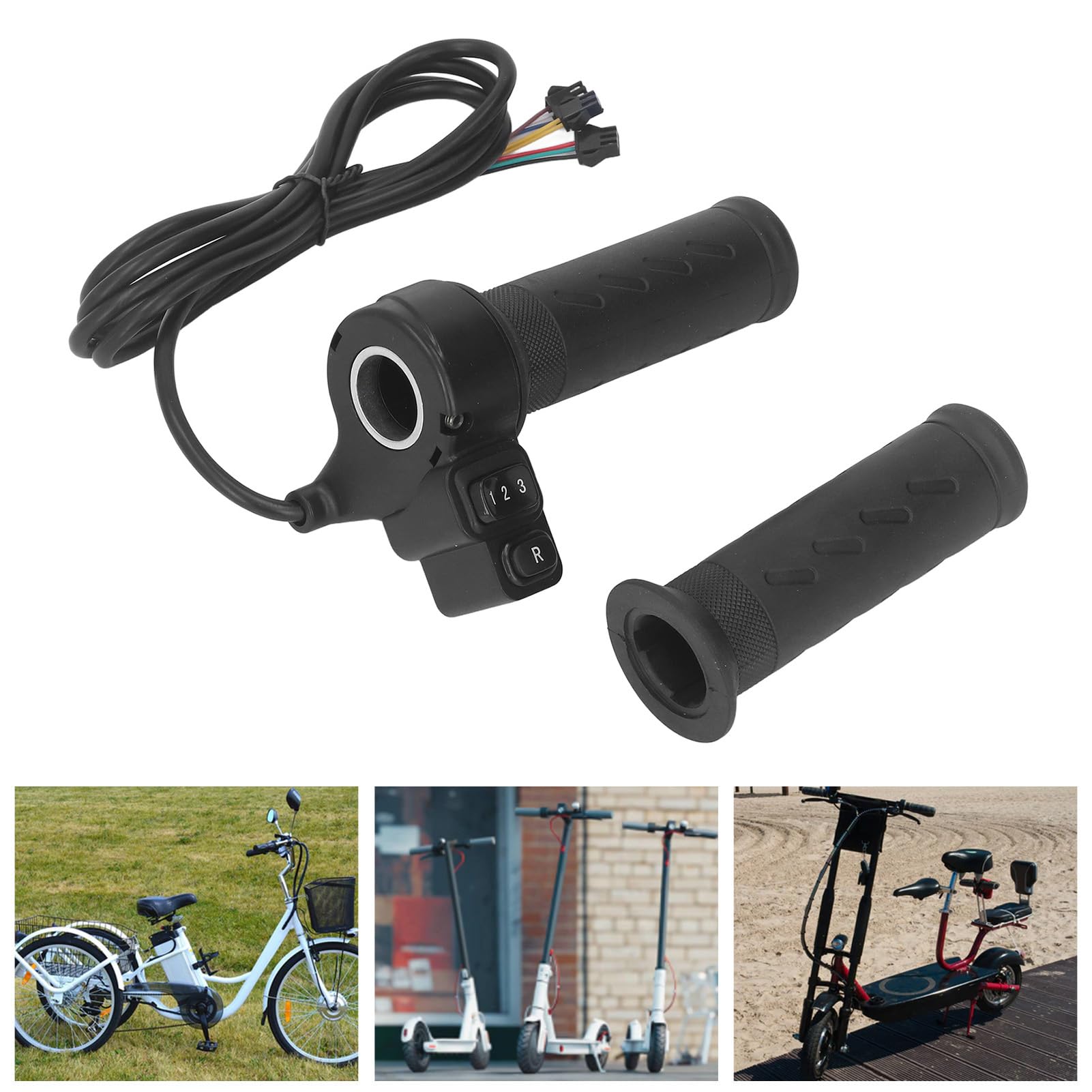 Electric Bike Throttle Grip - 1 Pair 22-22.5mm Twist Throttle Accelerator for E-Bike & Scooter | Universal Fit, Easy Installation | Perfect for Commuting, Off-Road & Urban Riding