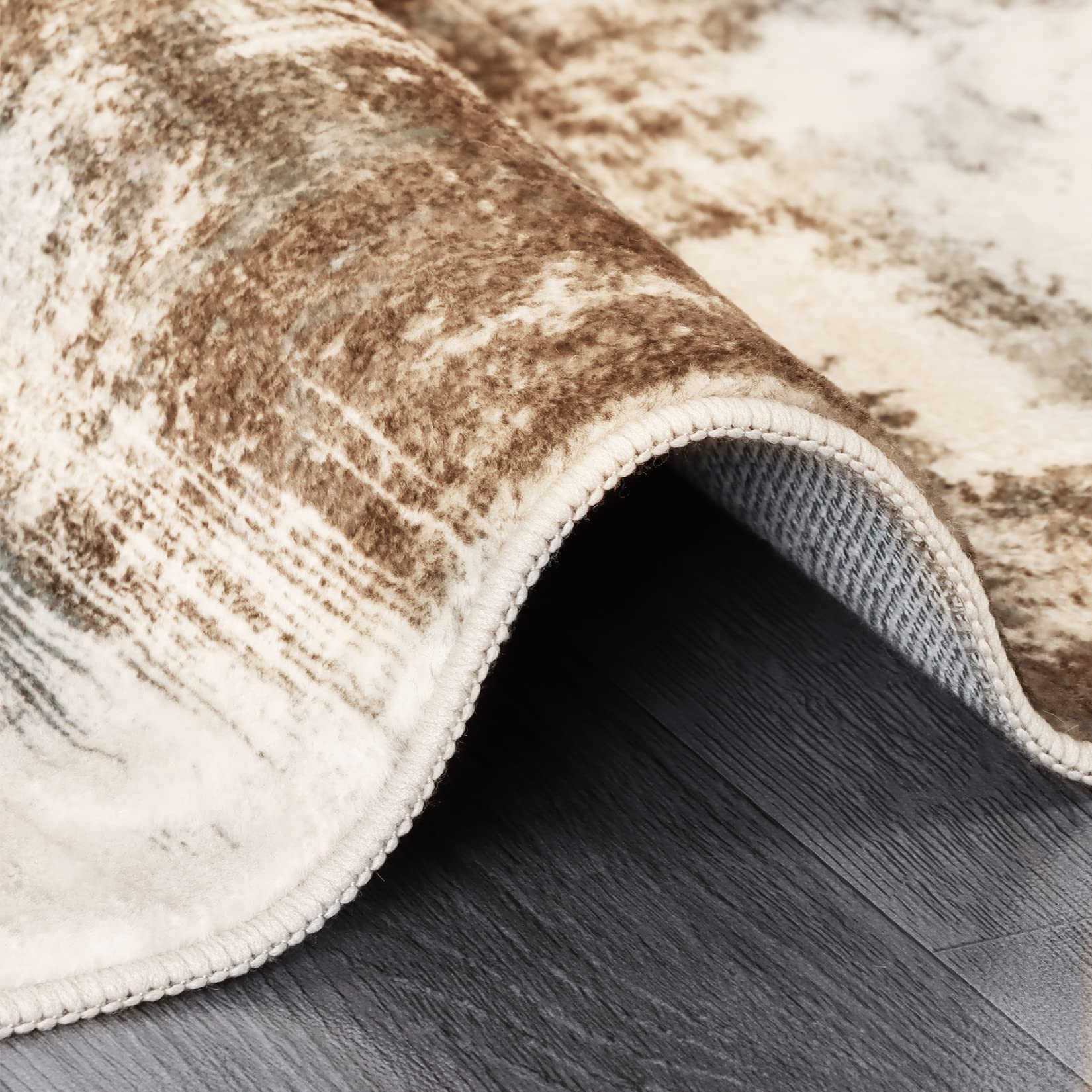 8x10 Fluffy Area Rug - Soft Abstract Plush Carpet for Living Room, Bedroom, Kitchen & Nursery - Washable Indoor Accent Rug for Home & Office Decor (Beige) - Perfect for Cozy Spaces & High-Traffic Areas