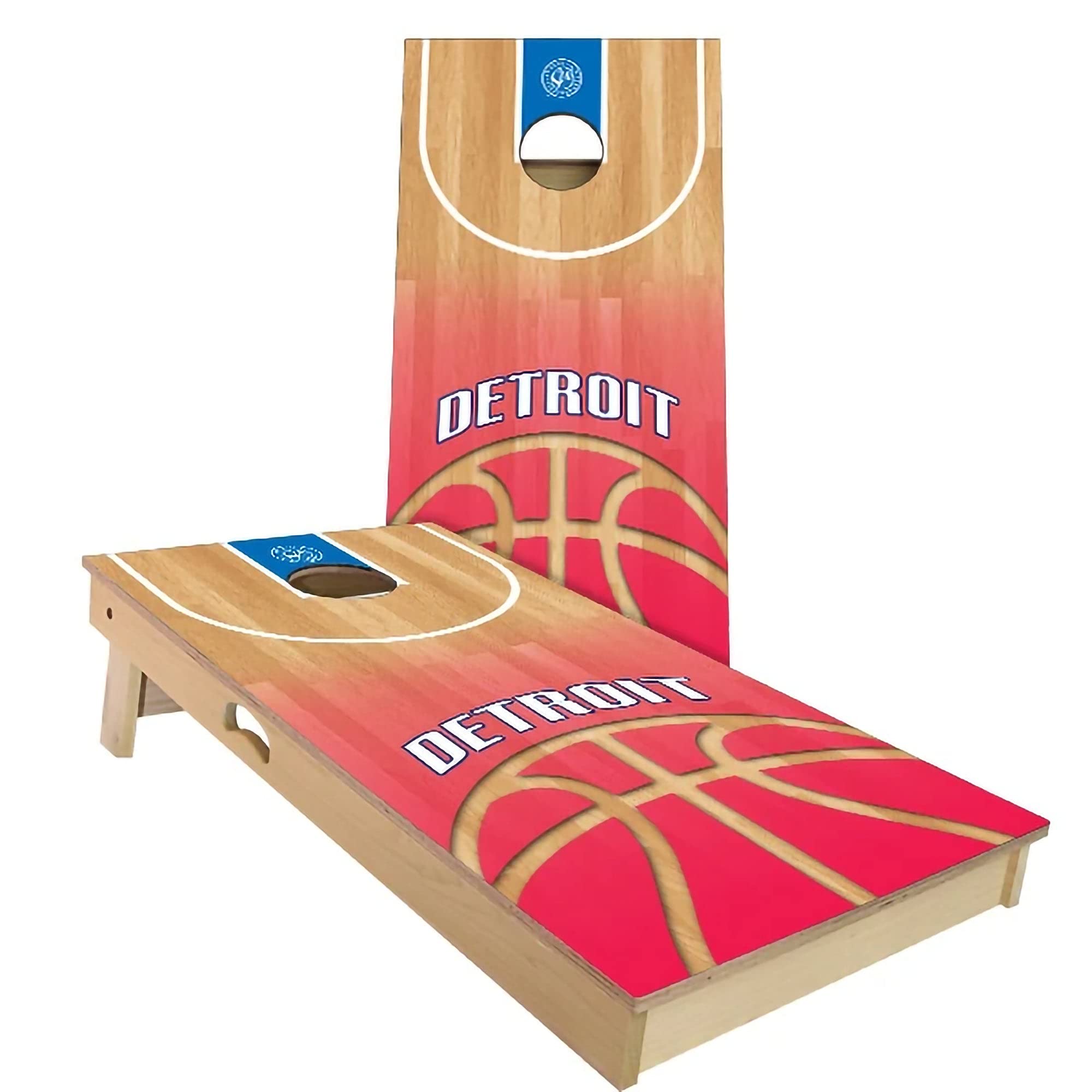 Skip's Garage Detroit Themed Cornhole Board Set - Premium 2 Boards & 8 Bags with Custom Accessories - Perfect for Tailgating, Backyard BBQs & Game Nights