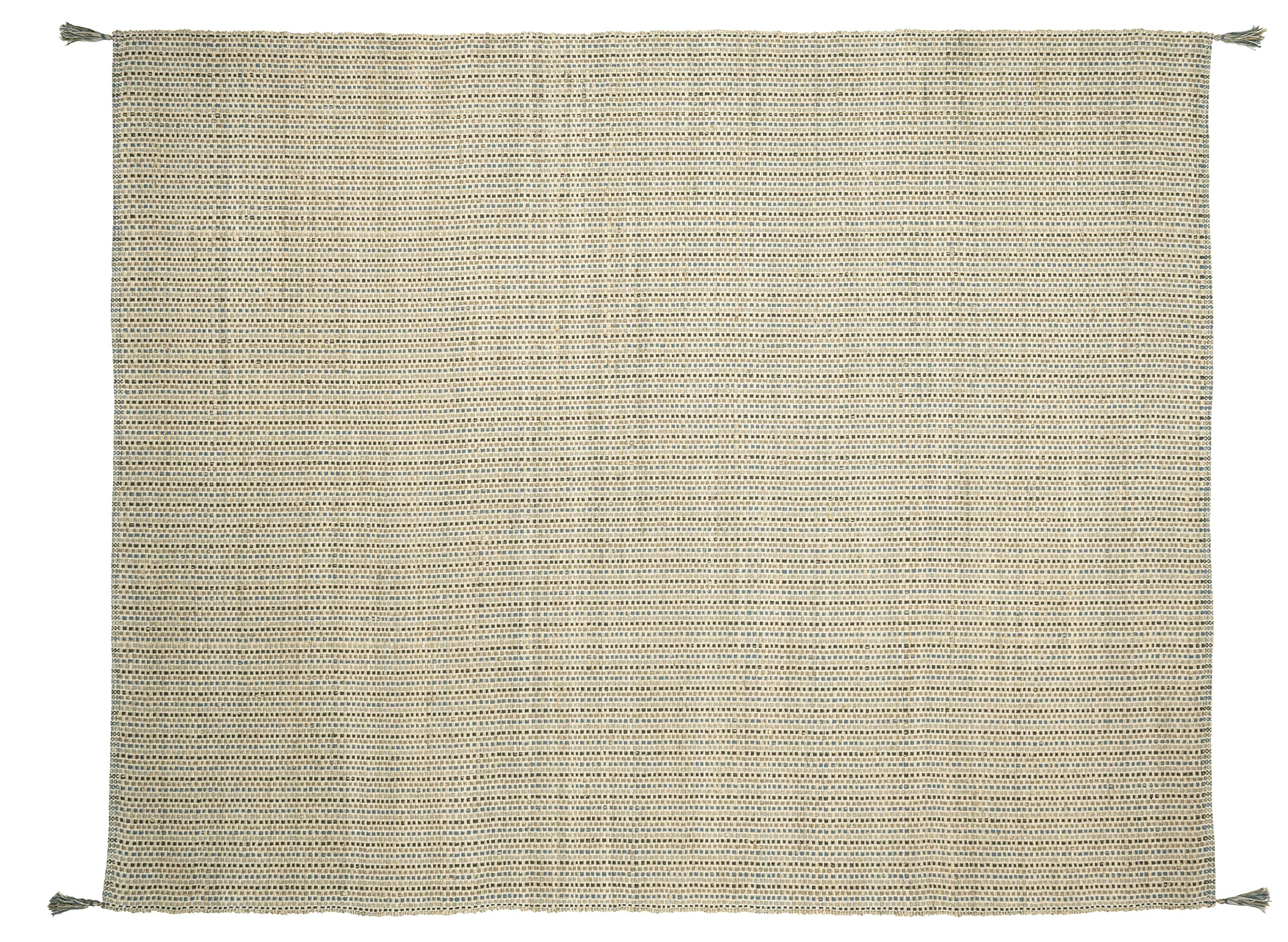 Handmade Manila Hemp & Cotton Natural Fiber Rug – Easy Maintenance, 8' x 10' Ocean Blue – Perfect for Living Room, Bedroom & Family Room Floors | Eco-Friendly Home Decor for Coastal & Boho Style Interiors