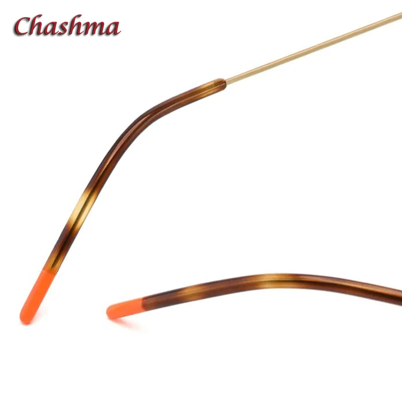 Unisex Rimless Polygon Square Titanium Eyeglasses 9017 - Lightweight & Durable Titanium Frame for Men & Women - Perfect for Reading, Work & Fashion Accessories