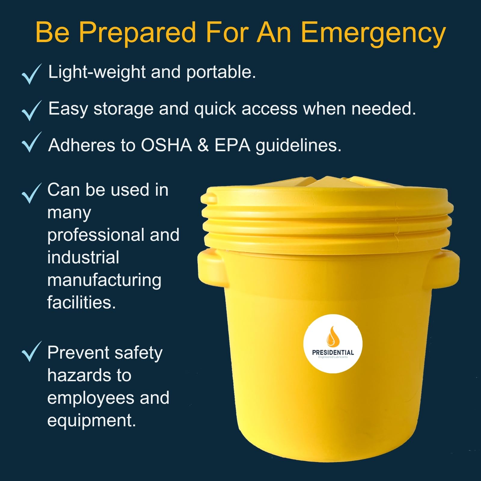 **20 Gallon Portable Oil Spill Kit for Industrial & Professional Use - Absorbent Socks, Pads, Pillows & Accessories - Ideal for Garage, Workshop, and Emergency Cleanup**
