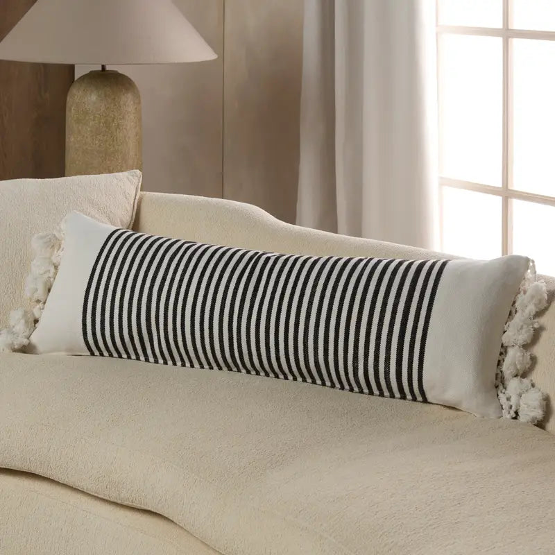 Jaipur Living Morgen Decorative Lumbar Pillow - Soft Accent Cushion for Sofa, Bed & Home Decor - Boho Chic Throw Pillow for Living Room & Bedroom