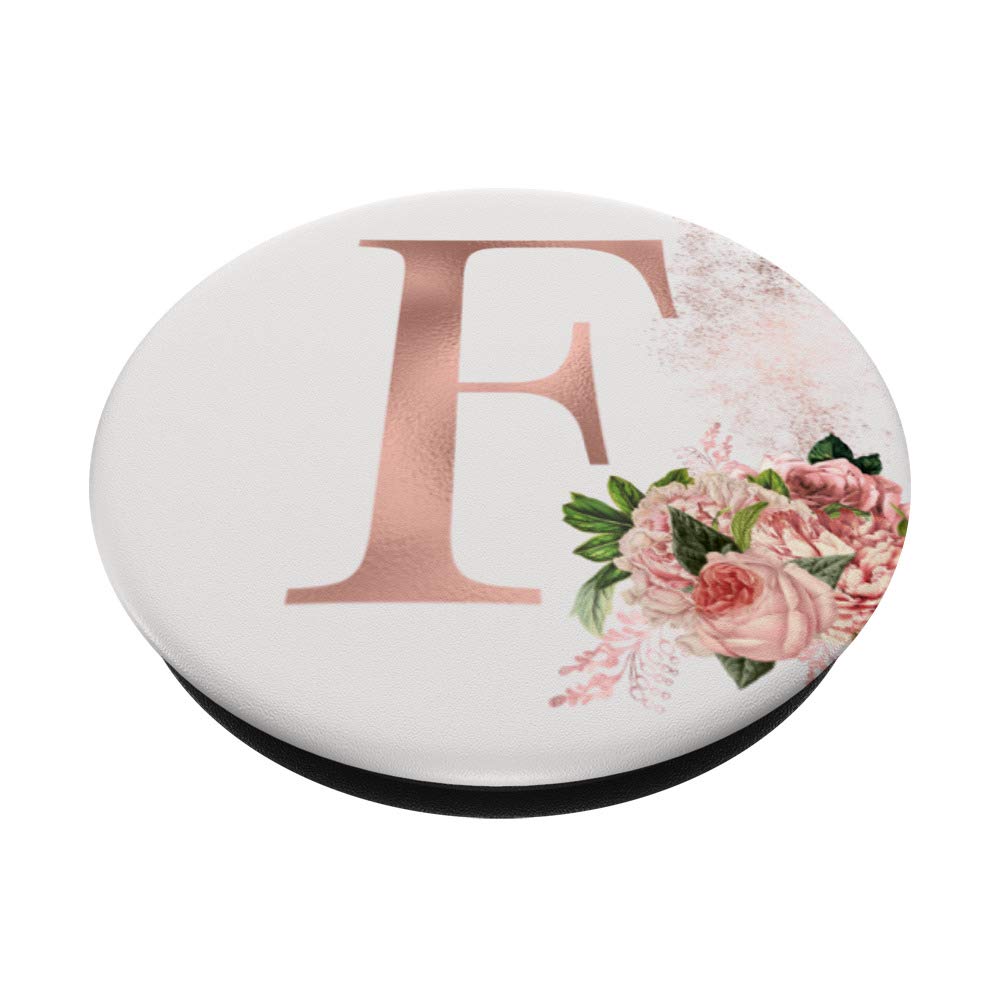 Rose Blush Floral Monogram Initial Letter F - Personalized Pink Flower Alphabet Decor for Home, Nursery & Wedding Decorations