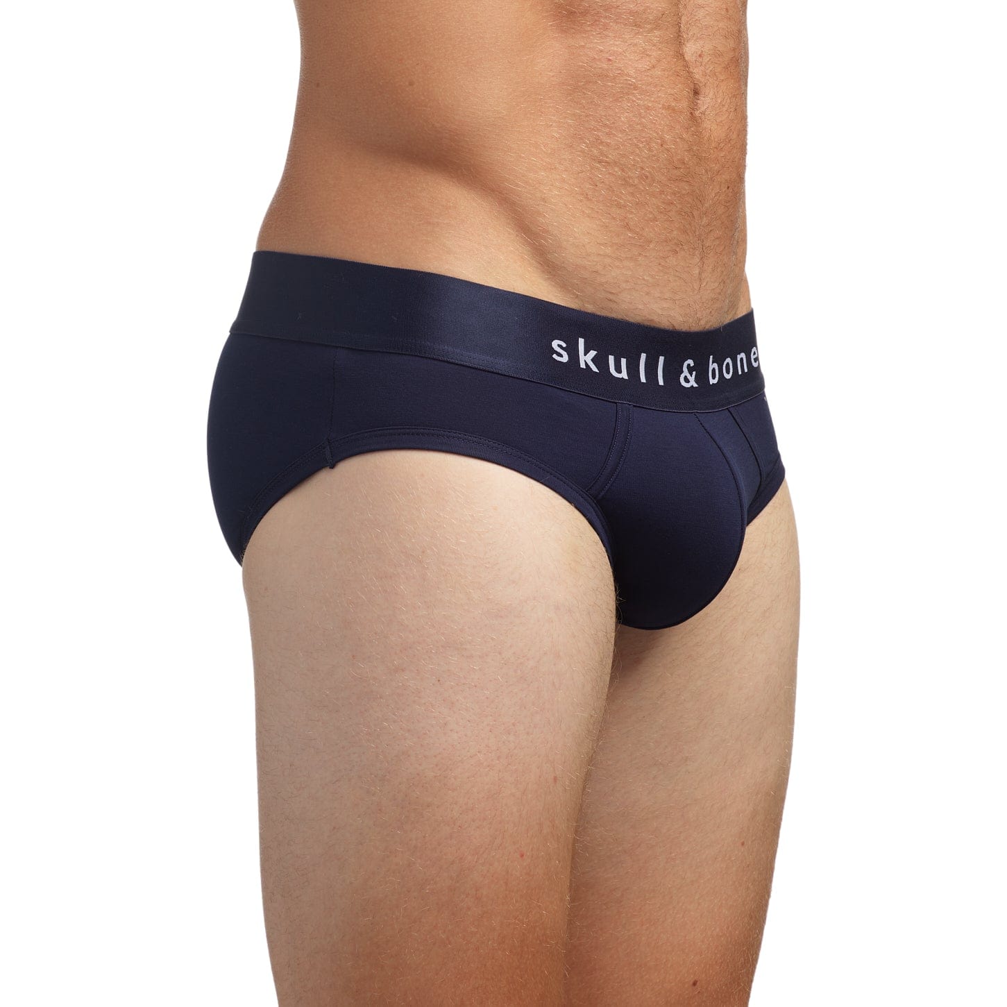 Just the Bones Brief Midnight - Comfortable Men's Underwear for Sleep & Lounge - Soft Cotton Boxer Briefs for Nightwear and Relaxation