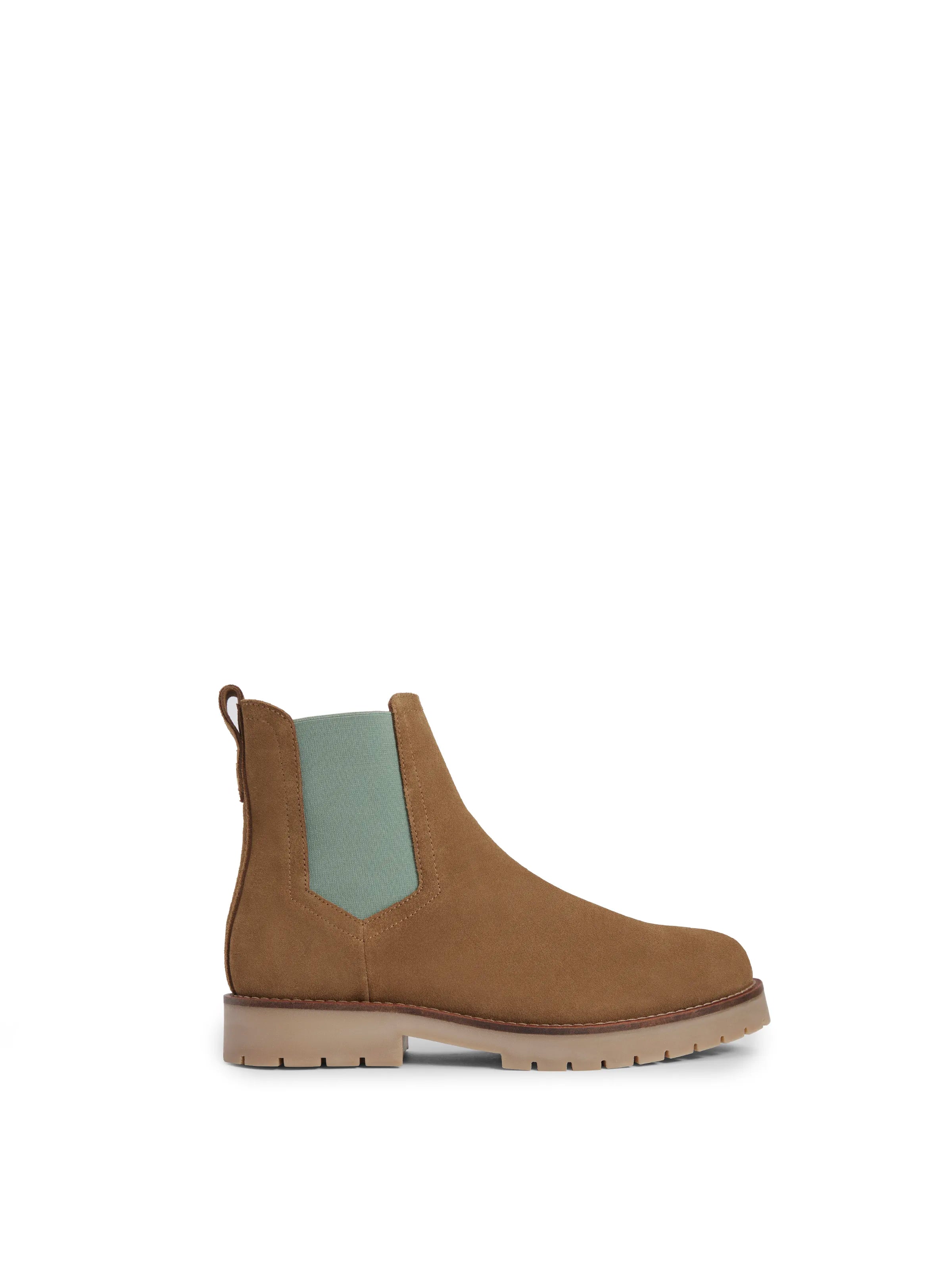 Summer Boudica Tan Suede and Mint Women's Sandals - Comfortable Casual Footwear for Beach, Vacation & Everyday Wear
