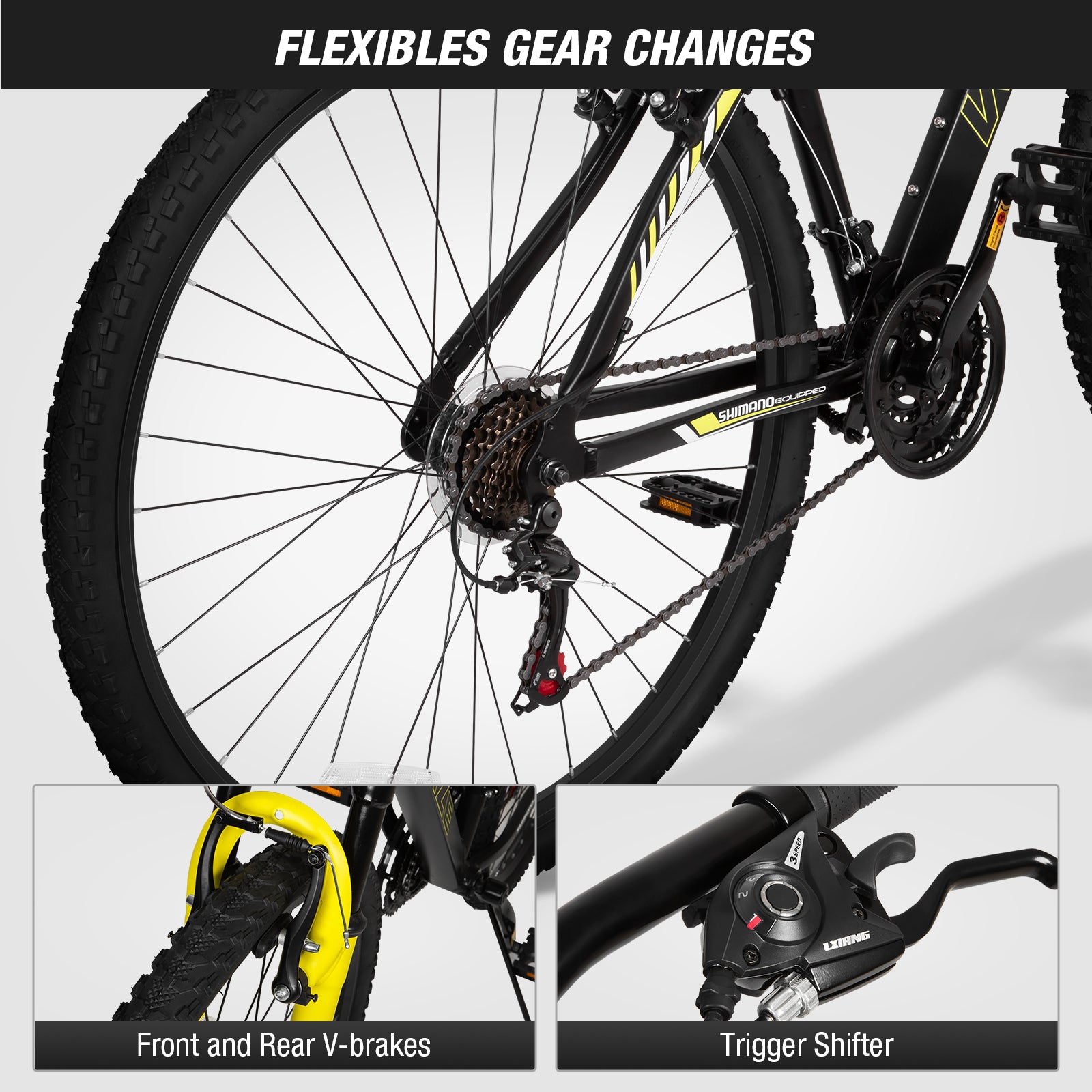 WEIZE 29 Inch Hardtail Mountain Bike for Men & Women - 21 Speed Trigger Shifter, Lightweight Aluminum Frame, Comfort Saddle & Suspension Fork - Perfect for Trail Riding, Commuting & Outdoor Adventures