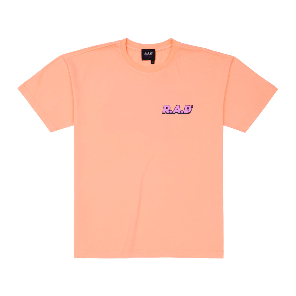 Dbe Ss Tee Peach Nectar - Women's Floral Print T-Shirt for Casual Wear & Summer Outfits