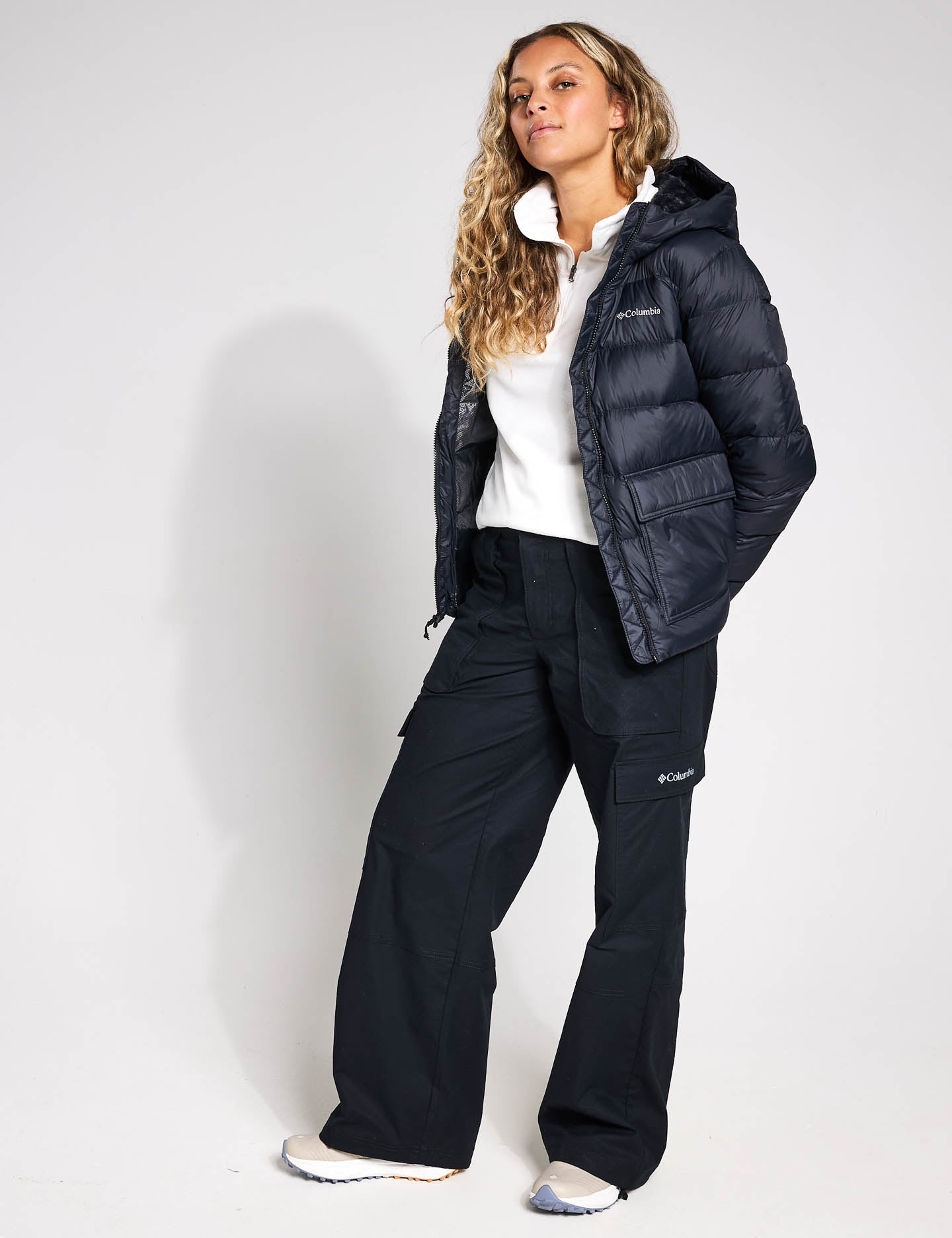 Harmony Falls Hooded Down Jacket for Women - Lightweight Warm Winter Coat, Waterproof Windproof Puffer Jacket with Detachable Hood - Perfect for Skiing, Hiking & Outdoor Activities (Black)