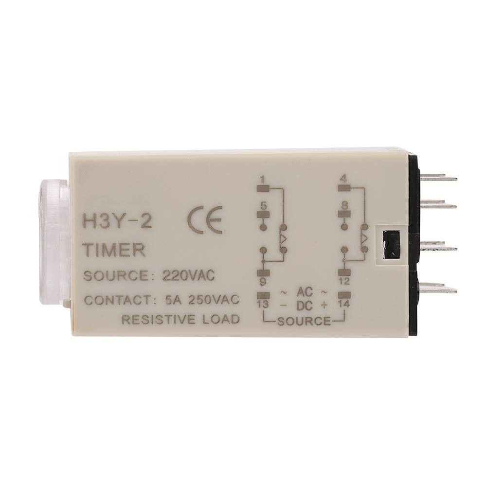 H3Y-2 AC 220V Delay Timer Relay 0-10 Seconds - Industrial Automation & Control Equipment for HVAC, Motor Starters, and Lighting Systems