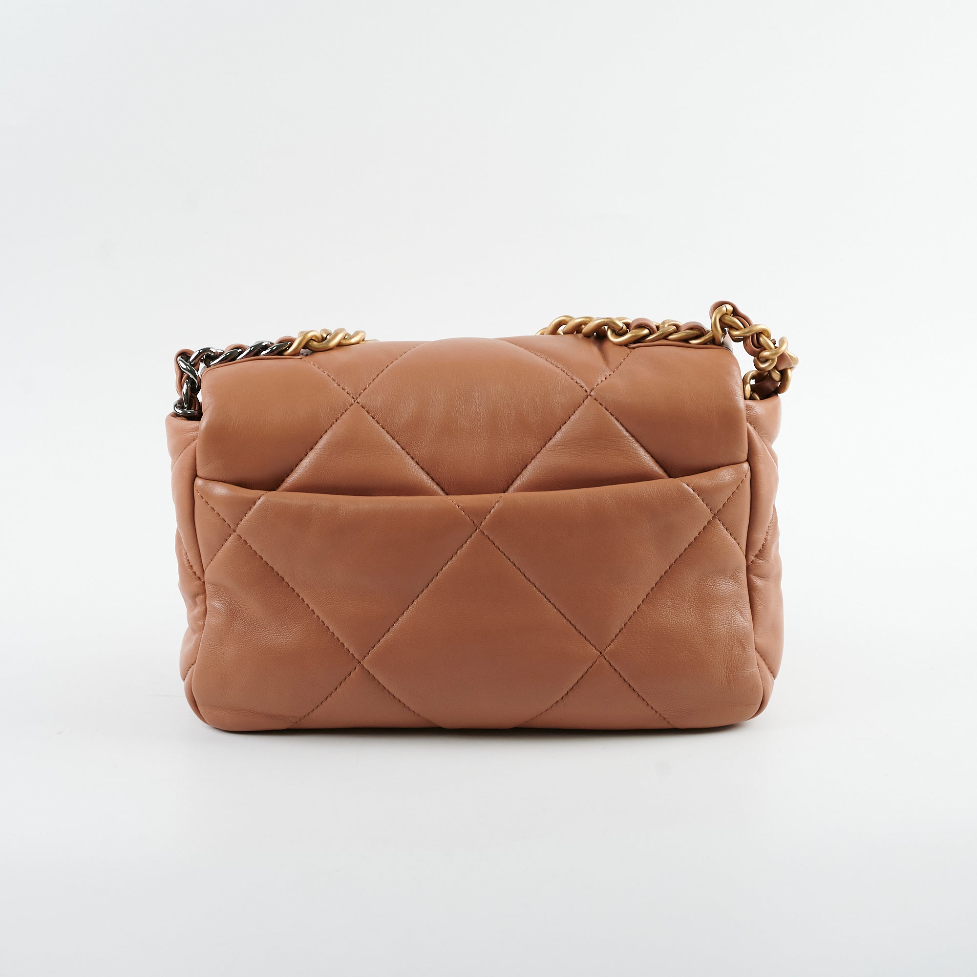Chanel 19 Small Handbag in Caramel Brown with Microchip - Luxury Designer Crossbody Bag for Women, Perfect for Date Night & Special Occasions