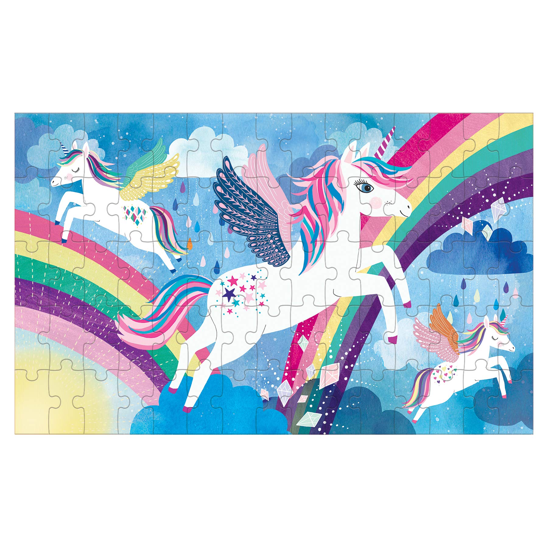 **Mudpuppy Unicorn Magic 75-Piece Lenticular Puzzle for Kids – Transforming Jigsaw Puzzle (17.75