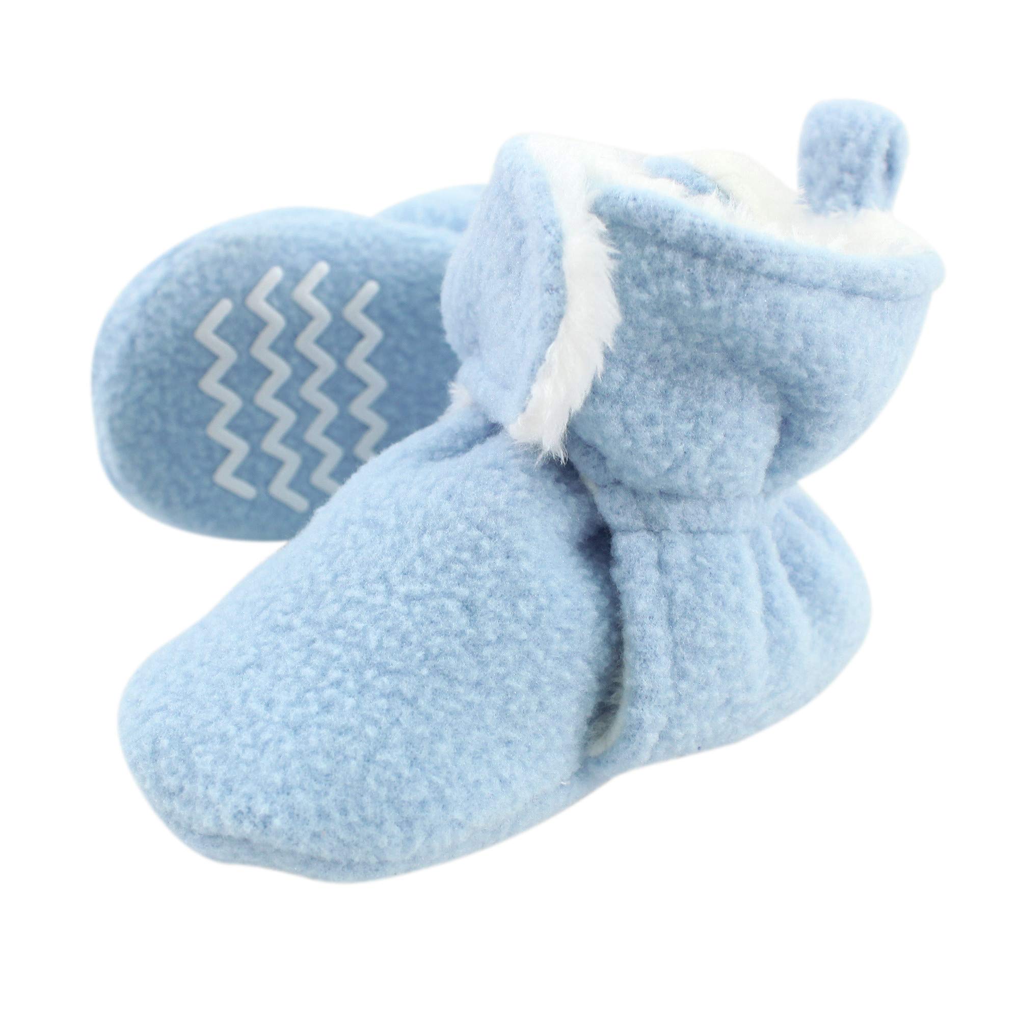 Hudson Baby Cozy Fleece Booties for Boys & Girls - Warm Winter Footwear