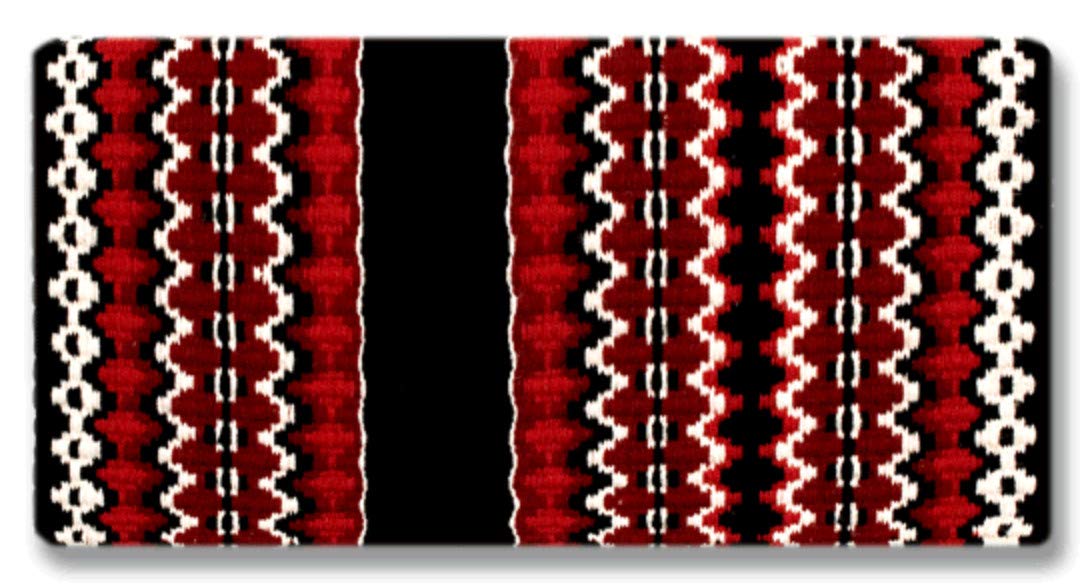 Mayatex Branding Iron Saddle Blanket - Chocolate/Tan Western Horse Riding Blanket for Ranch, Rodeo & Equestrian Events - Durable & Comfortable for Horses
