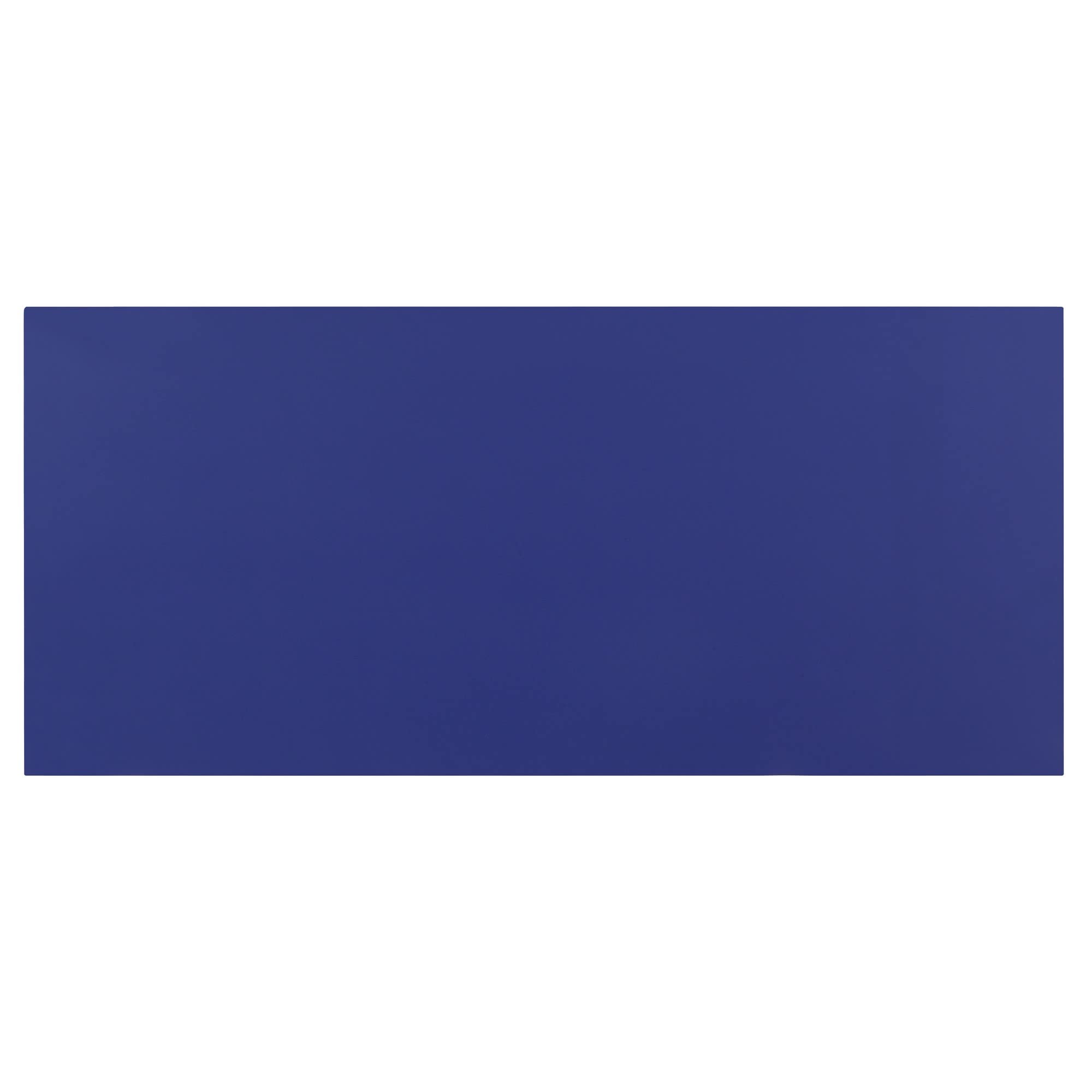 Benjara Blue Writing Desk with X-Shaped Base & Center Drawer - Home Office Furniture for Small Spaces, Study Room & Dormitory