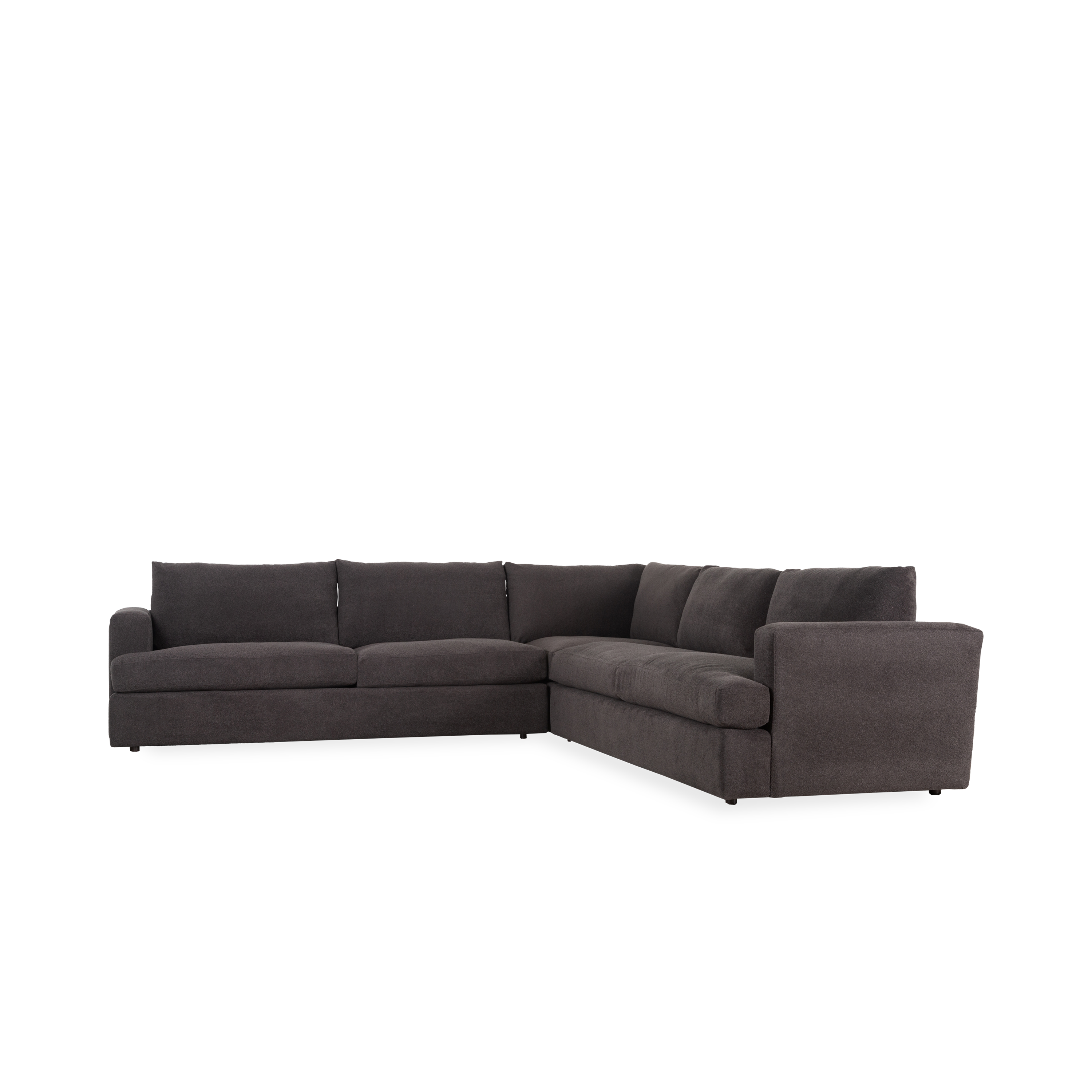 Modern Dune Corner Sectional Sofa - L-Shaped Modular Couch for Living Room, Lounge & Home Theater - Comfortable Upholstered Fabric Sectional with Chaise