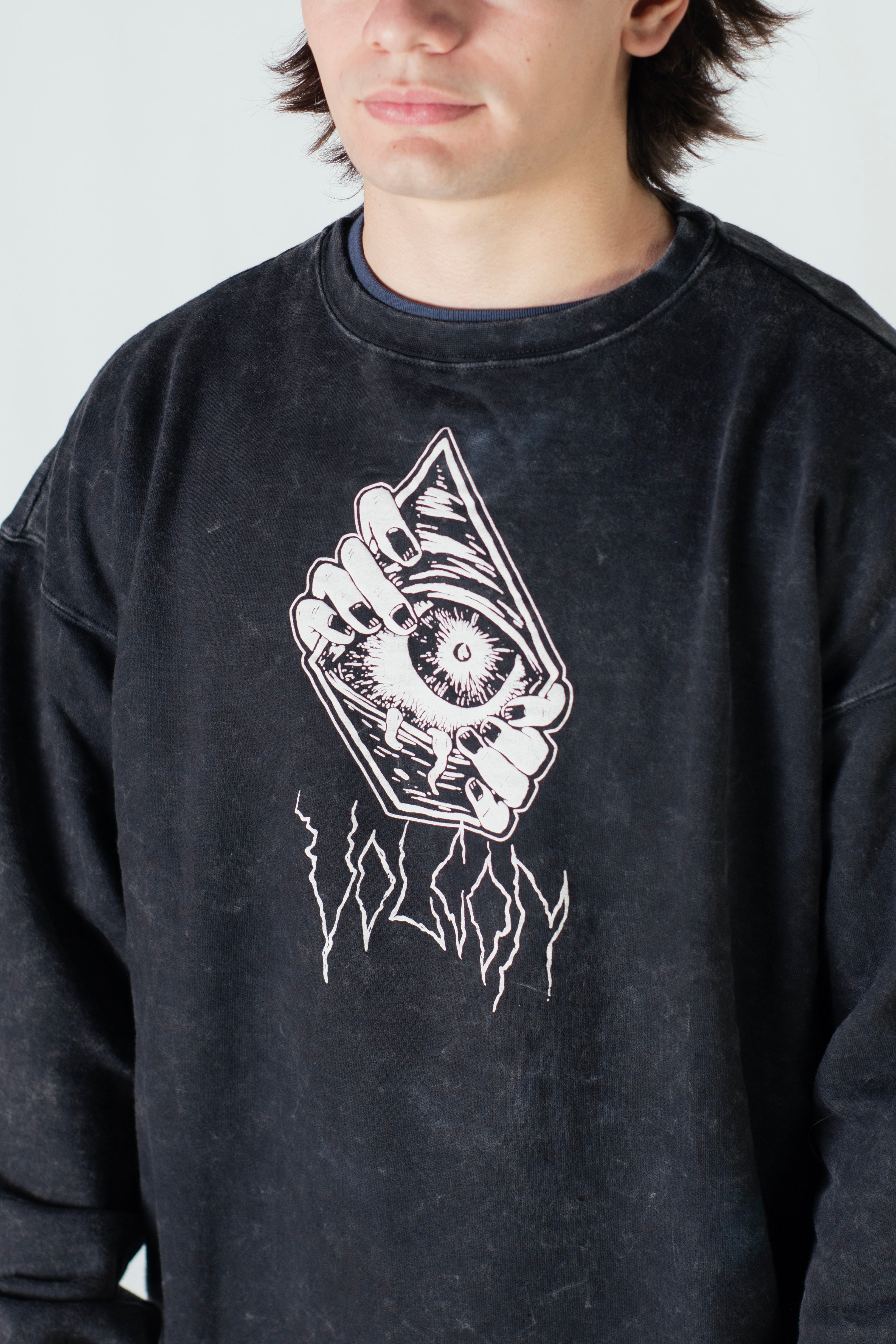 Volcom Fe Crew Process Pullover Hoodie for Men & Women - Soft Fleece Lined Sweatshirt for Casual Wear & Outdoor Activities