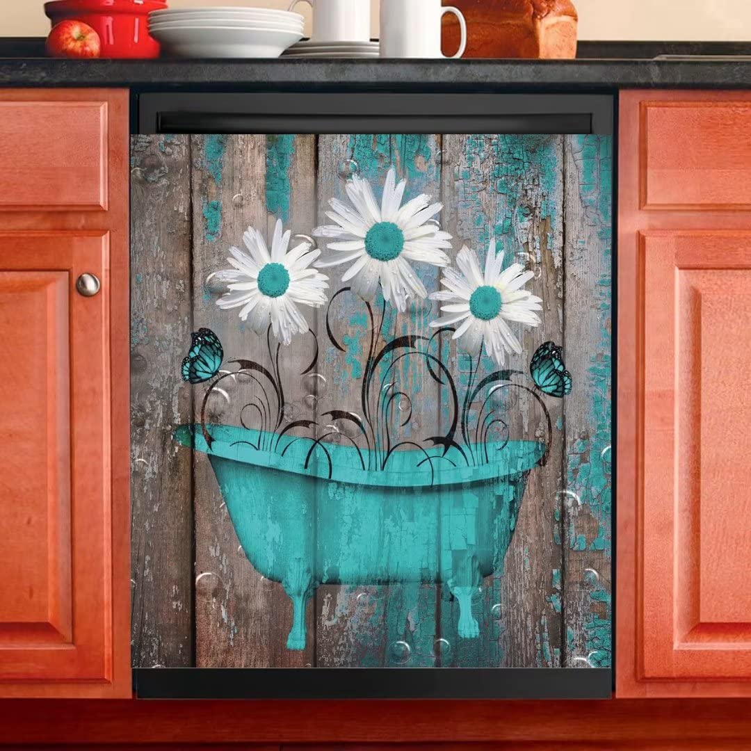 Flower Magnetic Dishwasher Cover 23