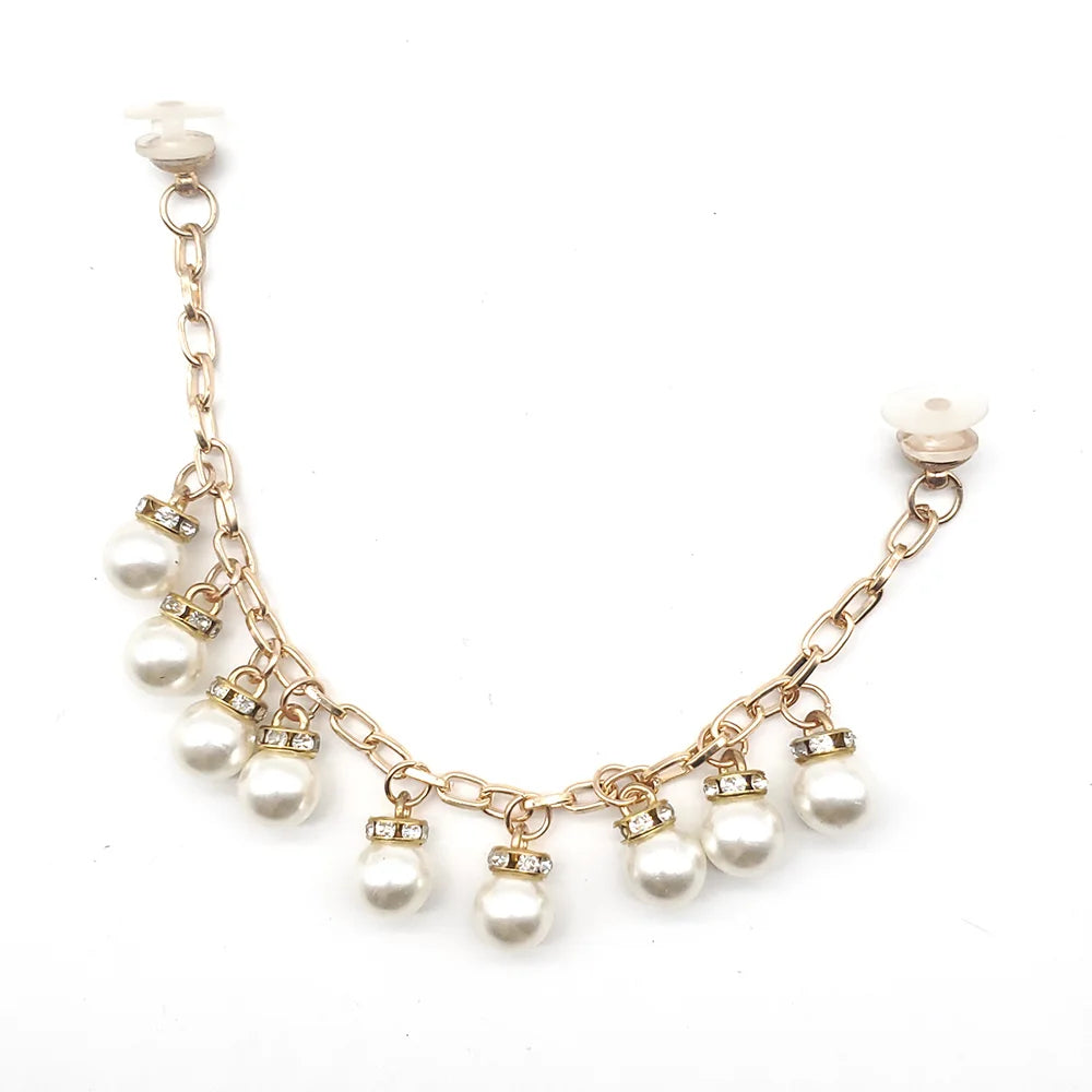 Elegant Pearl & Crystal Crown Shoe Charms - Metal Shoe Accessories for Women's Crocs - Decorative Buckle Clog Decor - Perfect Gift for Shoe Lovers (Great for Parties, Weddings & Everyday Wear)