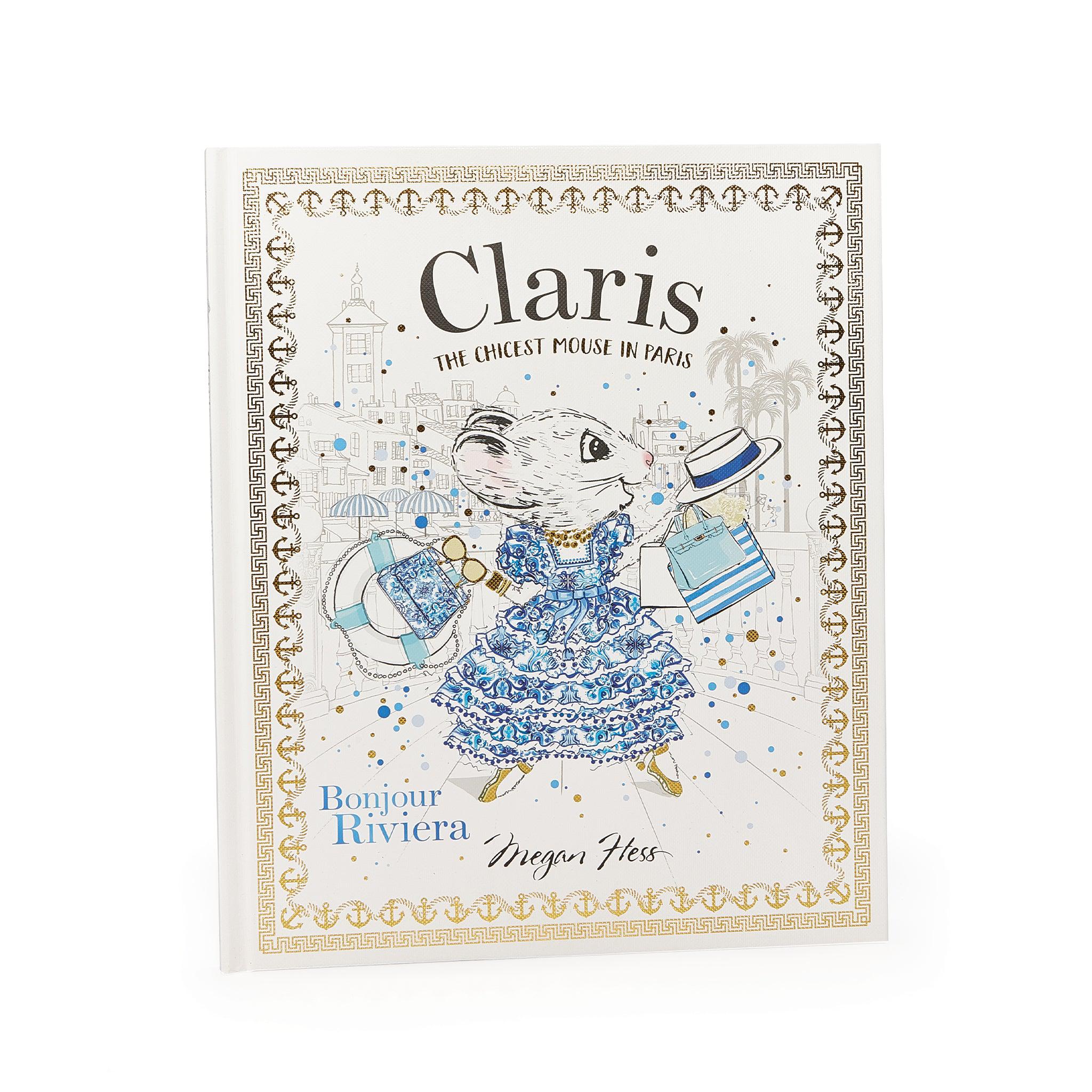 Claris The Mouse Bonjour Riviera Hardcover Book - Perfect for Kids' Bedtime Stories & French Learning