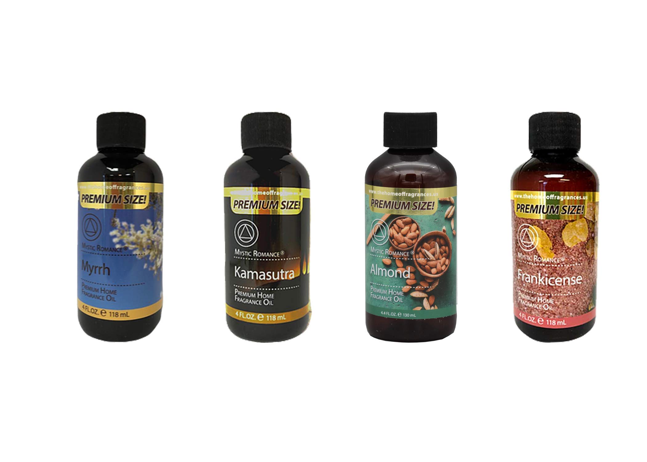 Premium Fragrance Oil Set - 4 Bottles (4oz Each) for Aromatherapy, Candles, Soaps & Home Diffusers