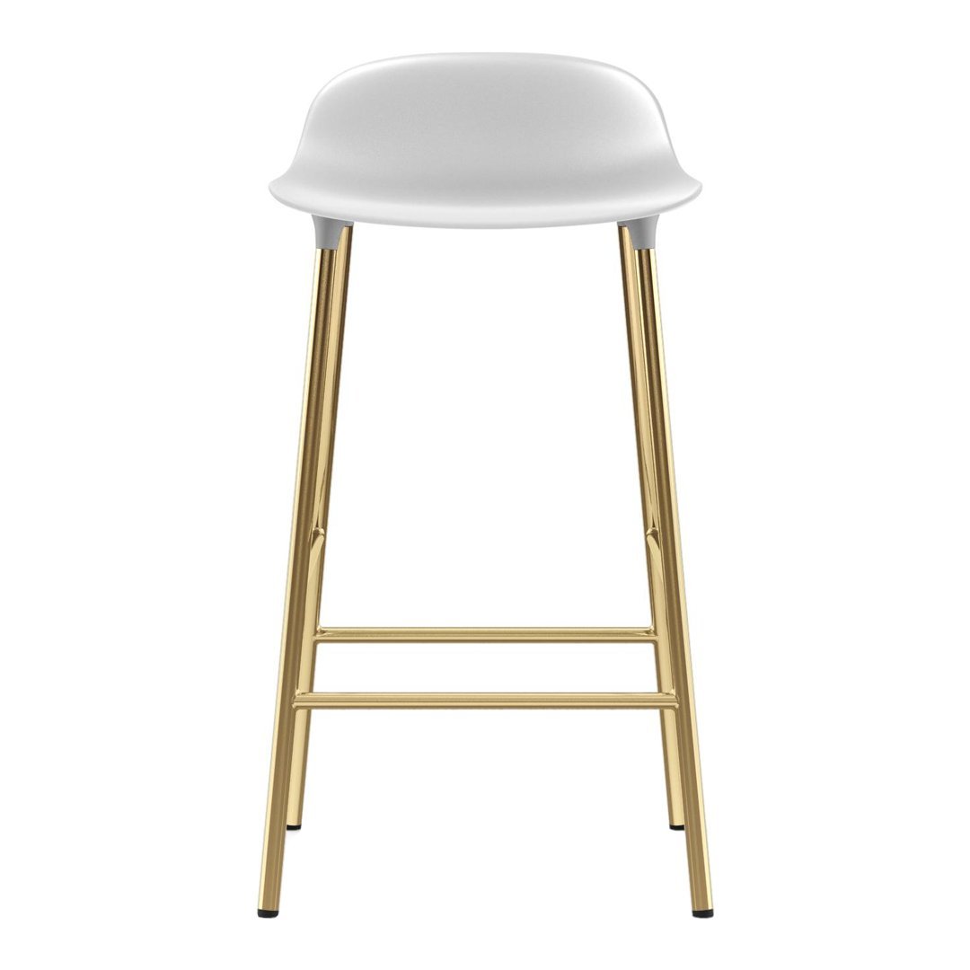 Modern Metal Leg Form Counter Stool - Bar Stool for Kitchen Island, Breakfast Nook & Home Decor