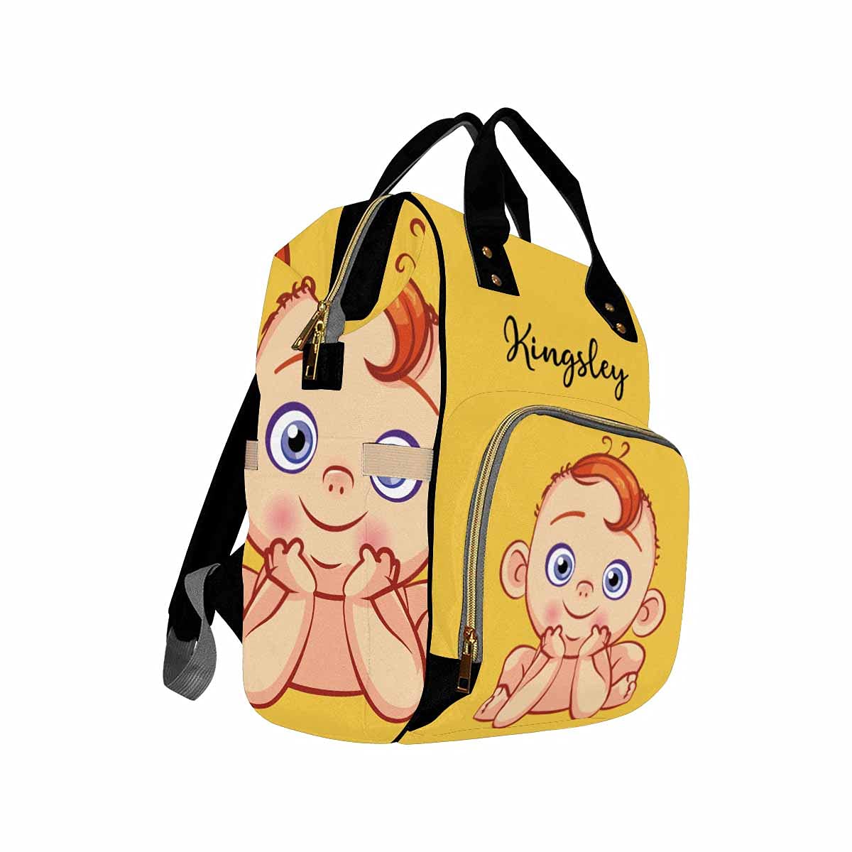 Custom Personalized Diaper Backpack for Moms - Waterproof Baby Bag with Name Embroidery, Multifunctional Travel Daypack for Nursing, Outings & Daily Use