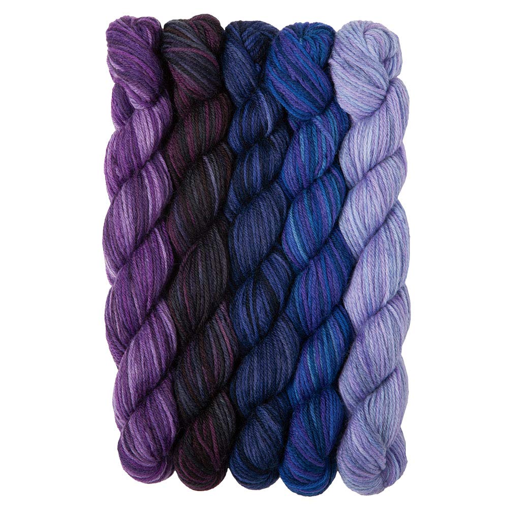 Knit Picks Stroll Mini Packs - Premium Merino Wool Sock Yarn (Moody Blues Color) | Soft Hand-Dyed Yarn for Knitting Socks, Scarves & Baby Clothes | Perfect for DIY Craft Projects & Gift Making